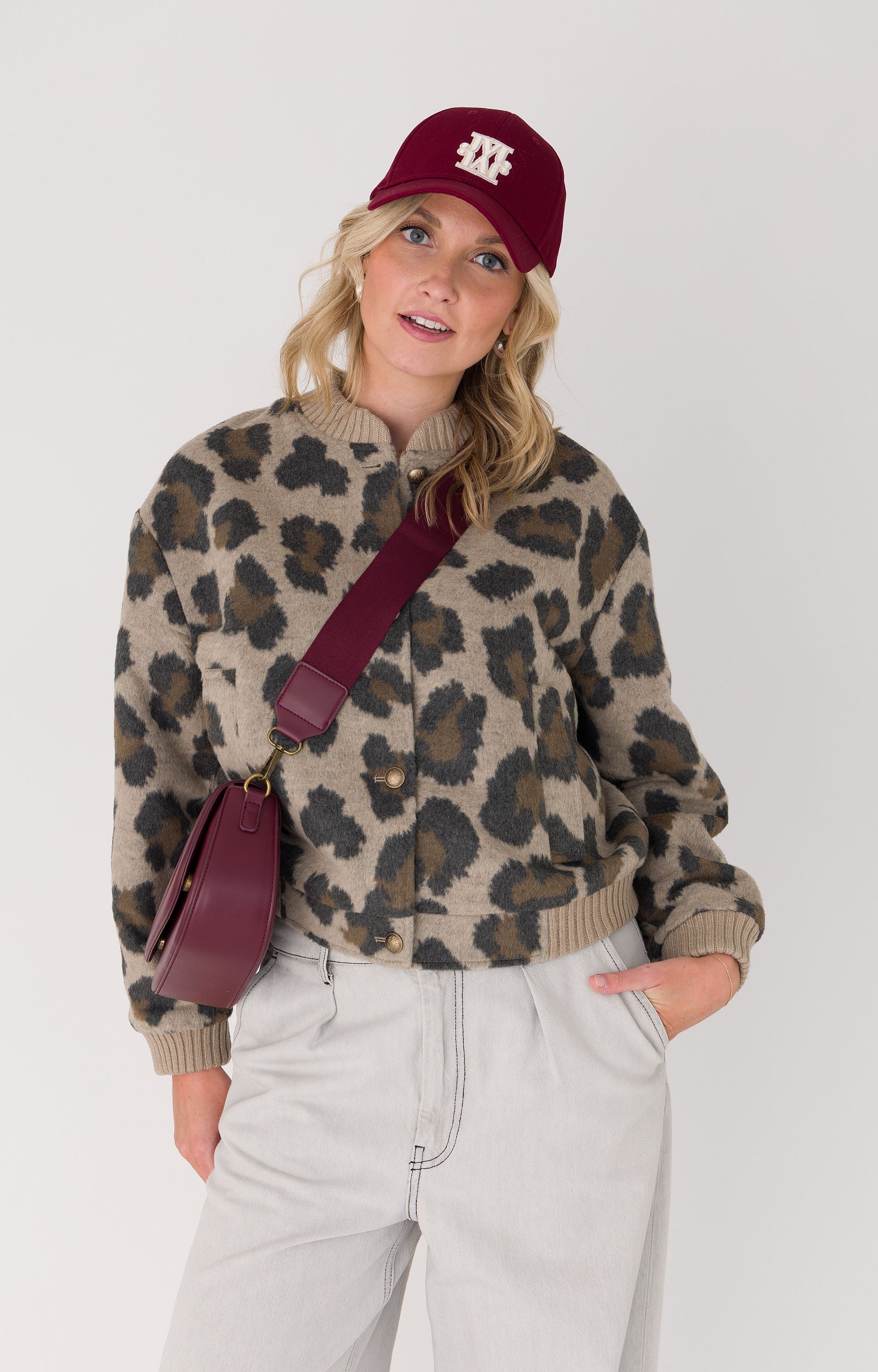 Bomberjack met panterprint 