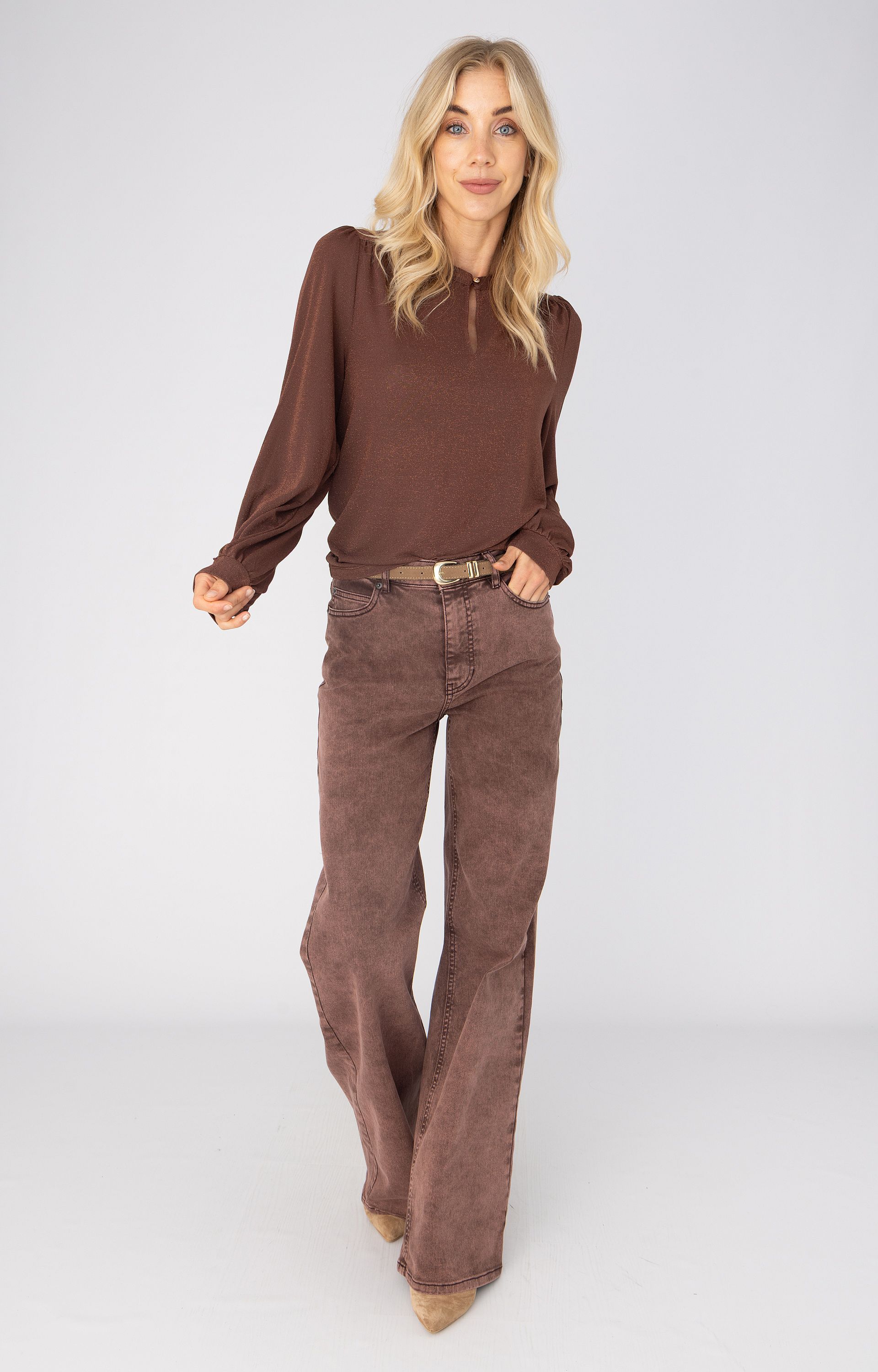 Blouse met glitter 