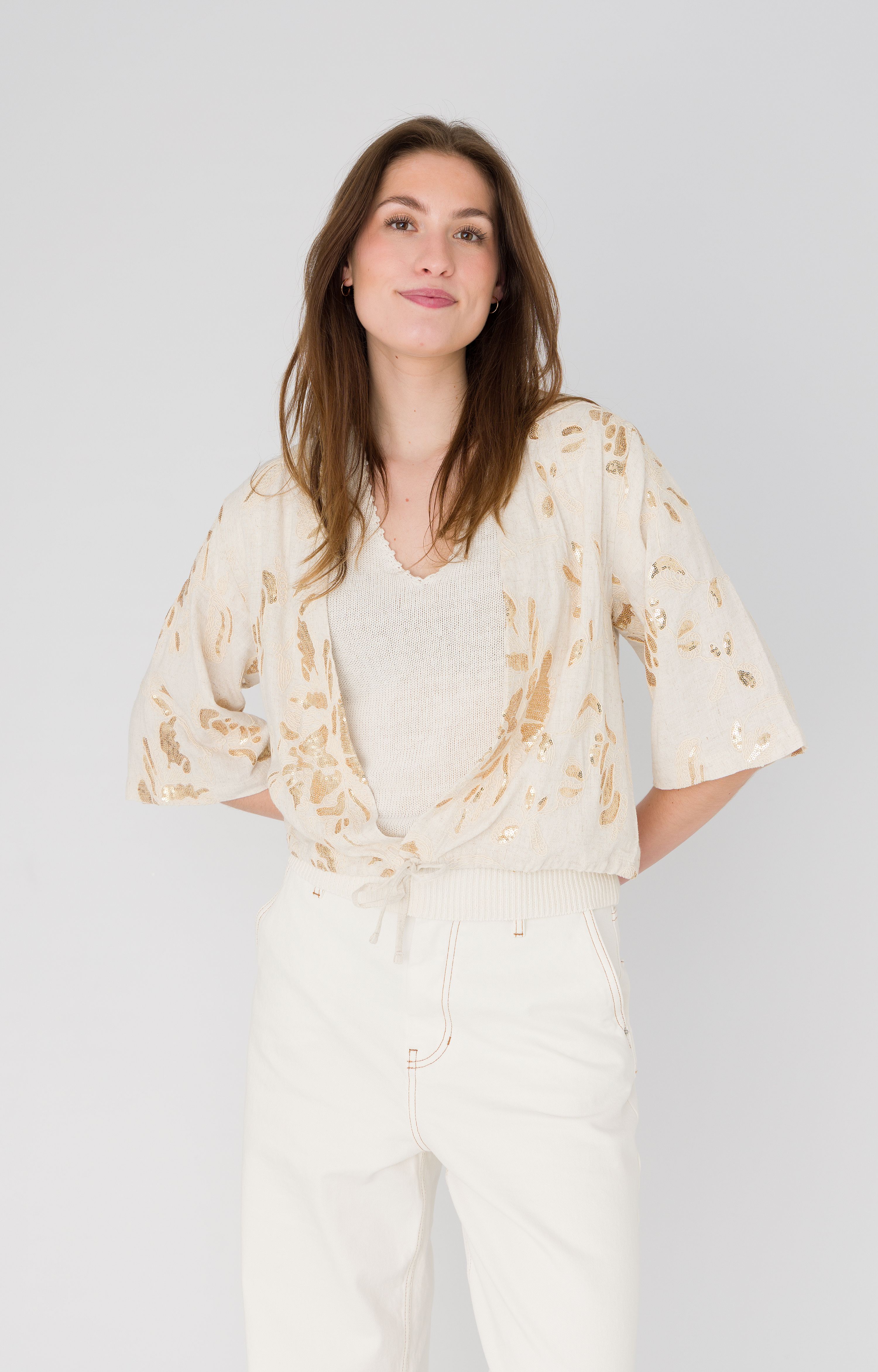 Blouse met pailletten