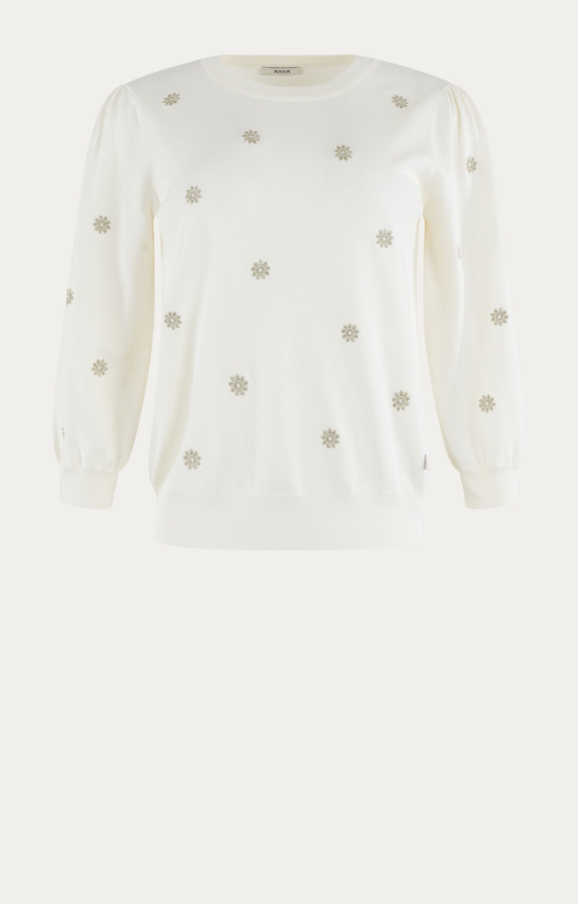 Pullover met borduursels