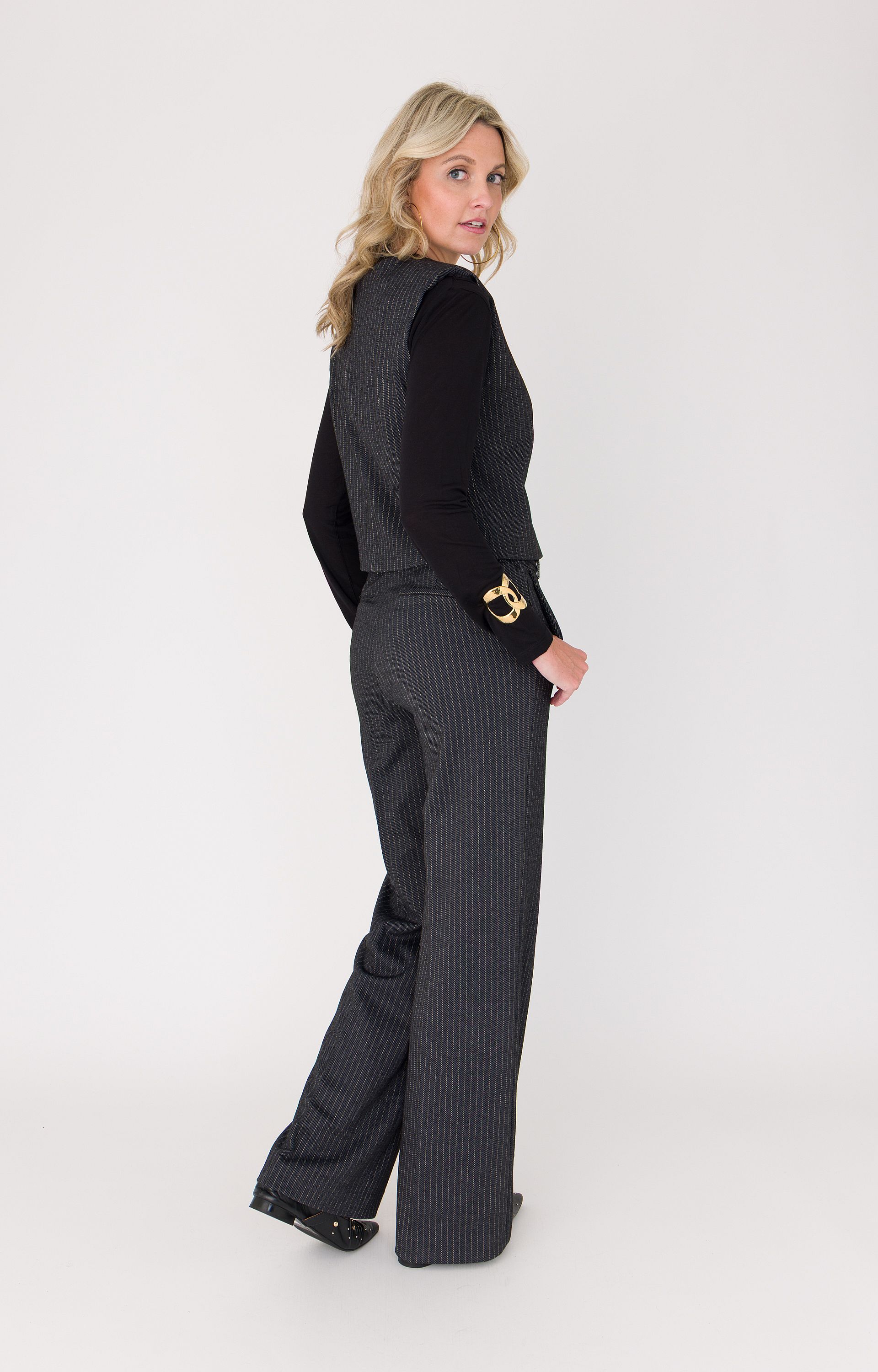 Broek met krijtstreep