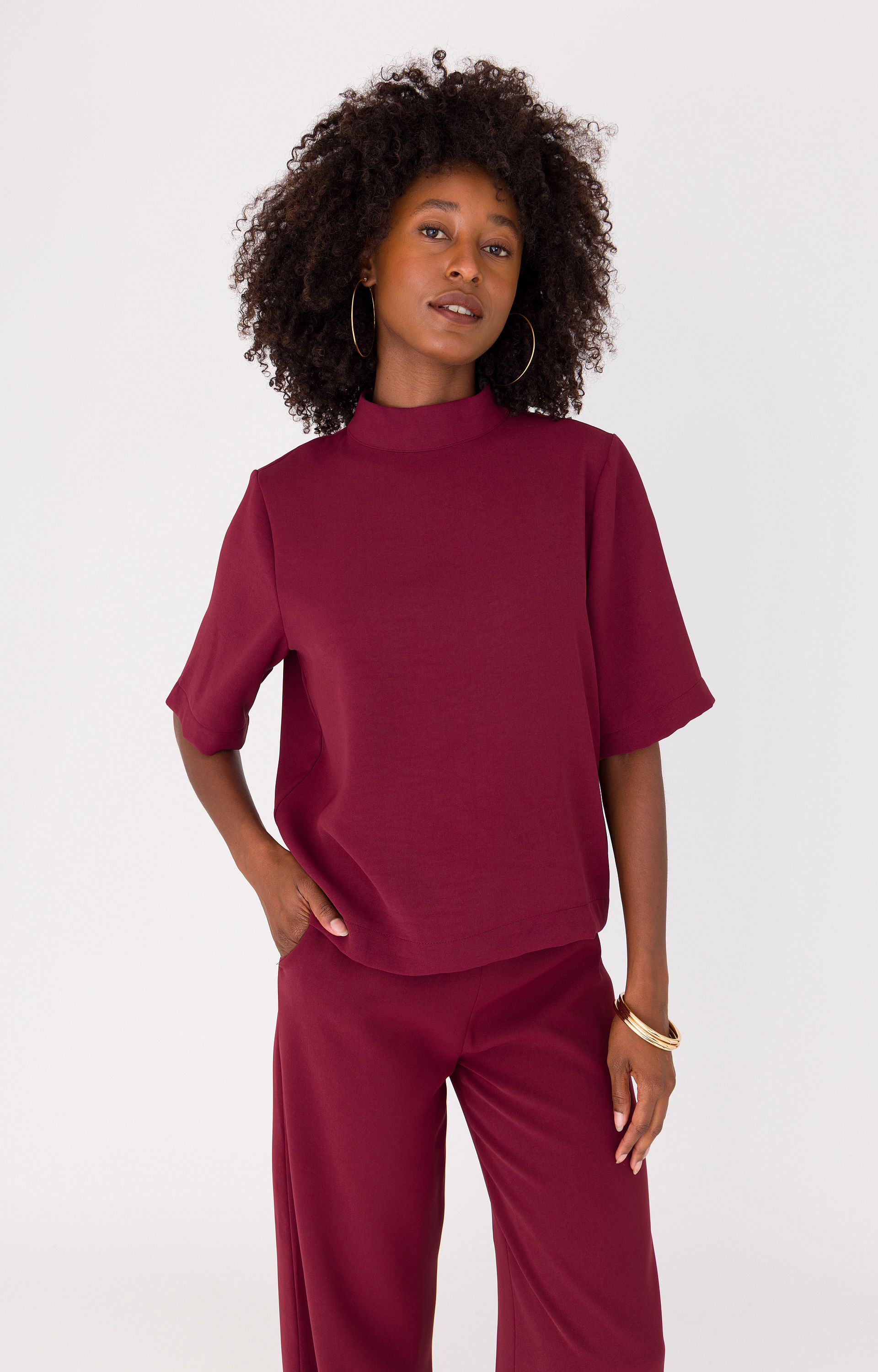 Soepelvallende blouse