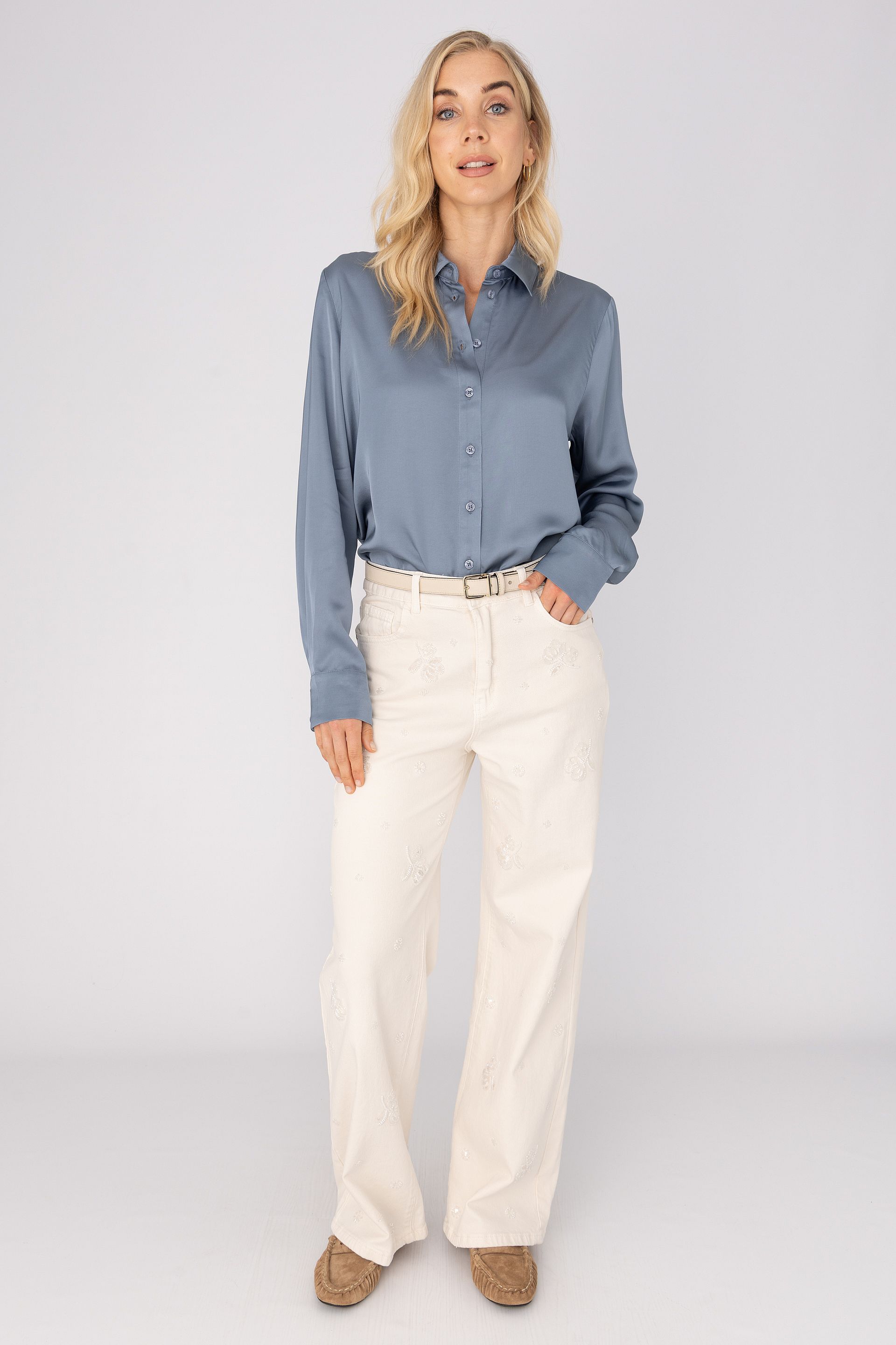 Blouse met glans 