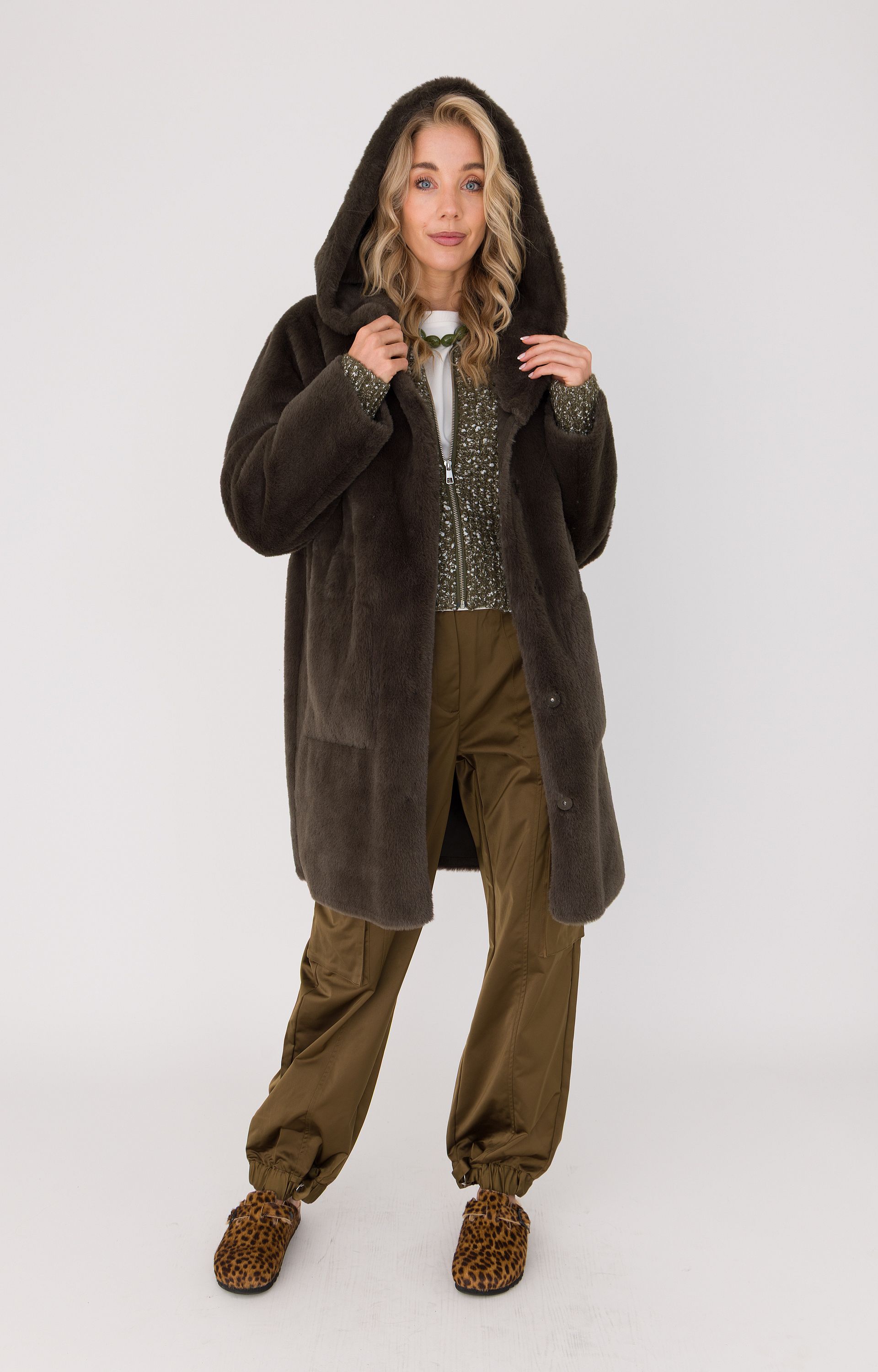 Vest met kaki dessin 