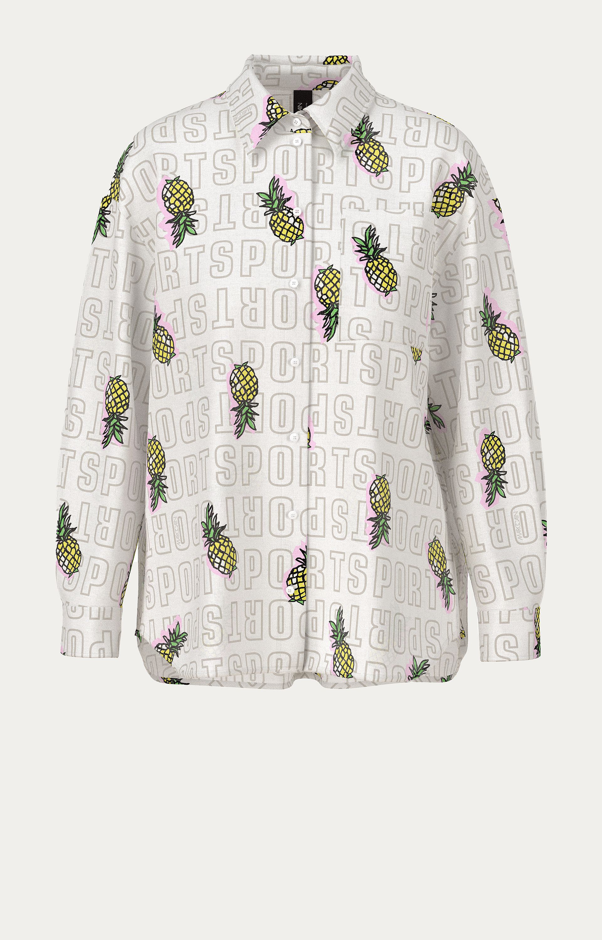 Blouse met ananasprint