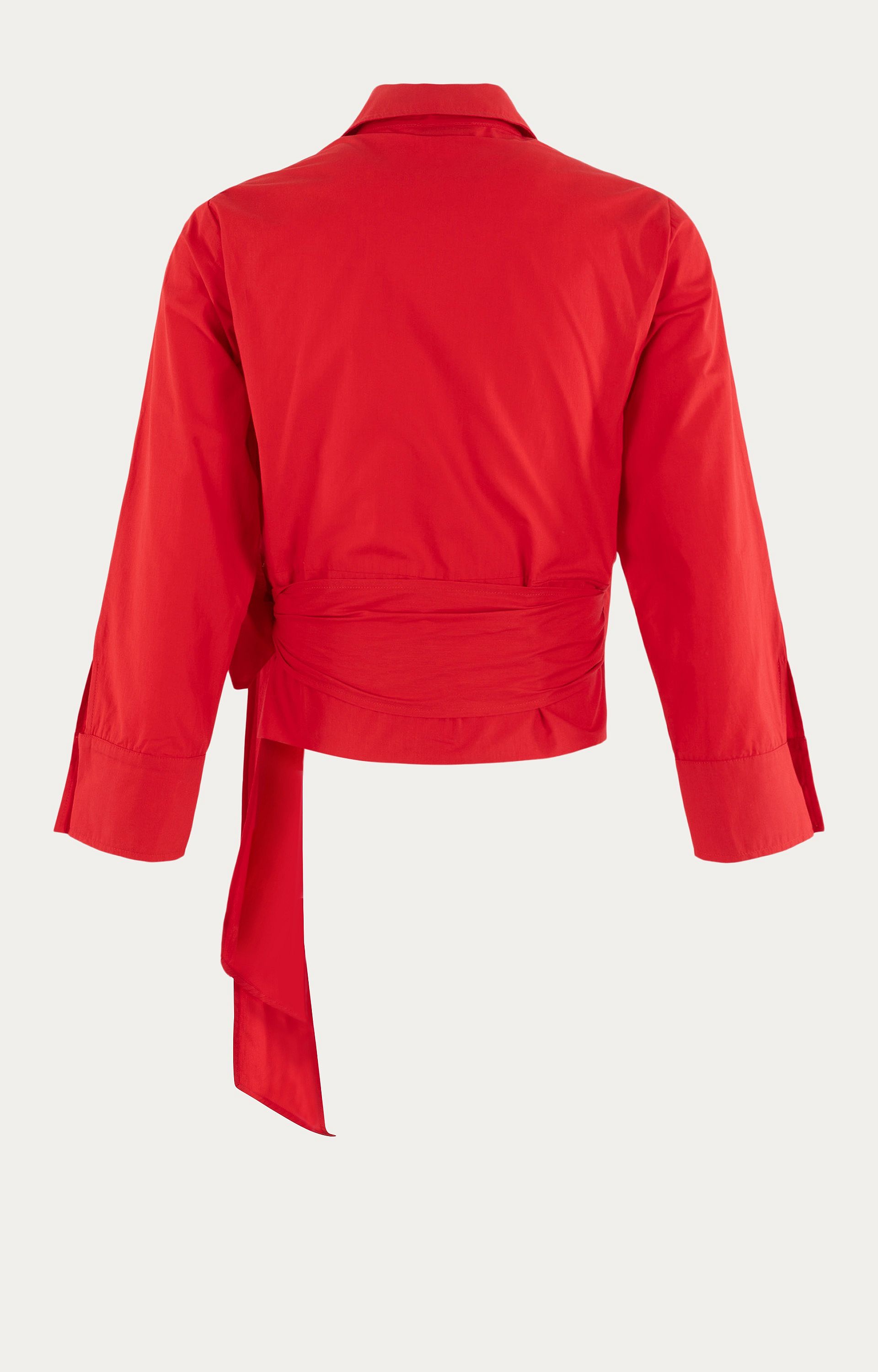 Wikkelblouse van katoenmix