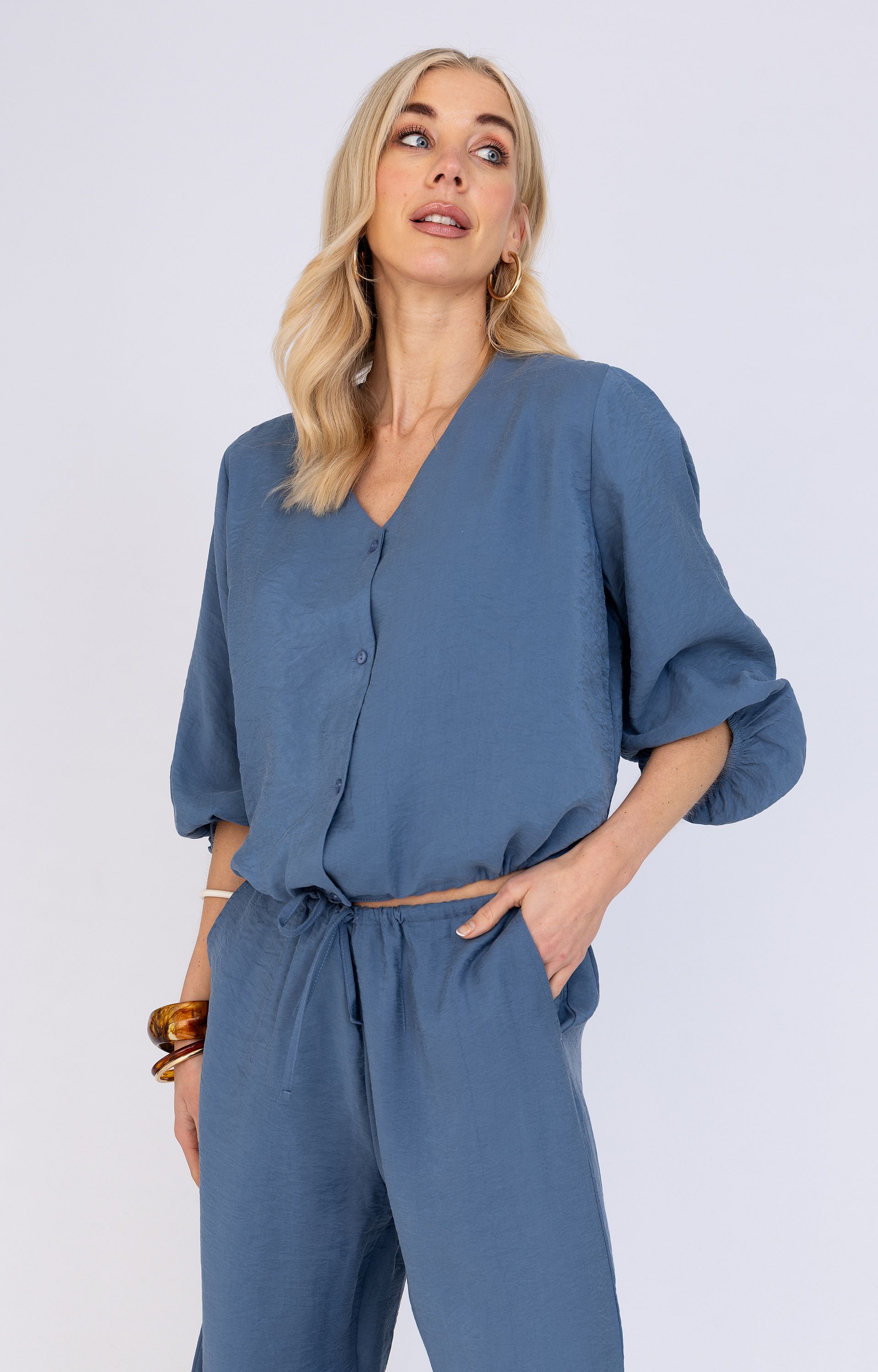 Blouse met v-hals