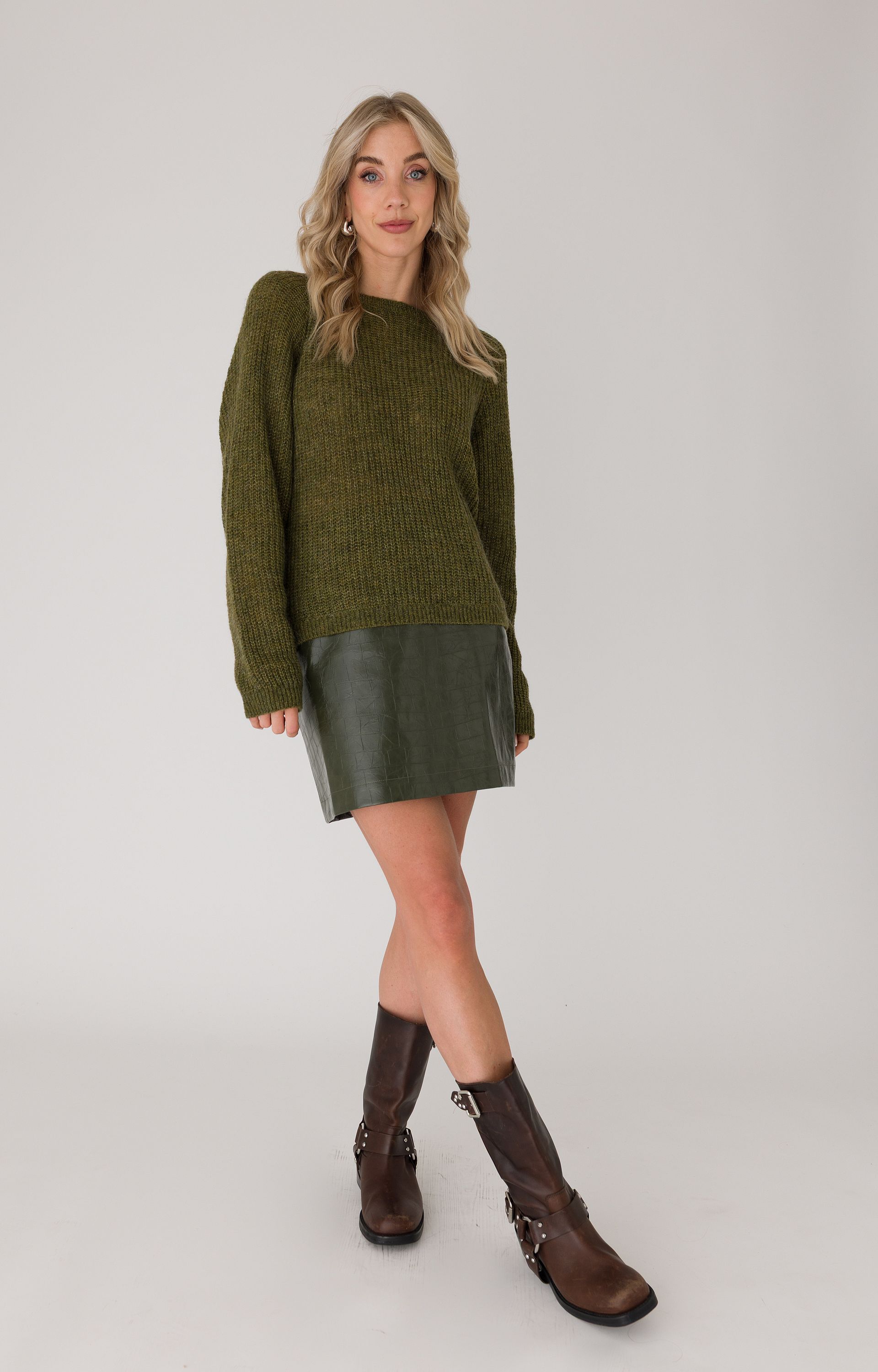 Rok Krokodillenleer look