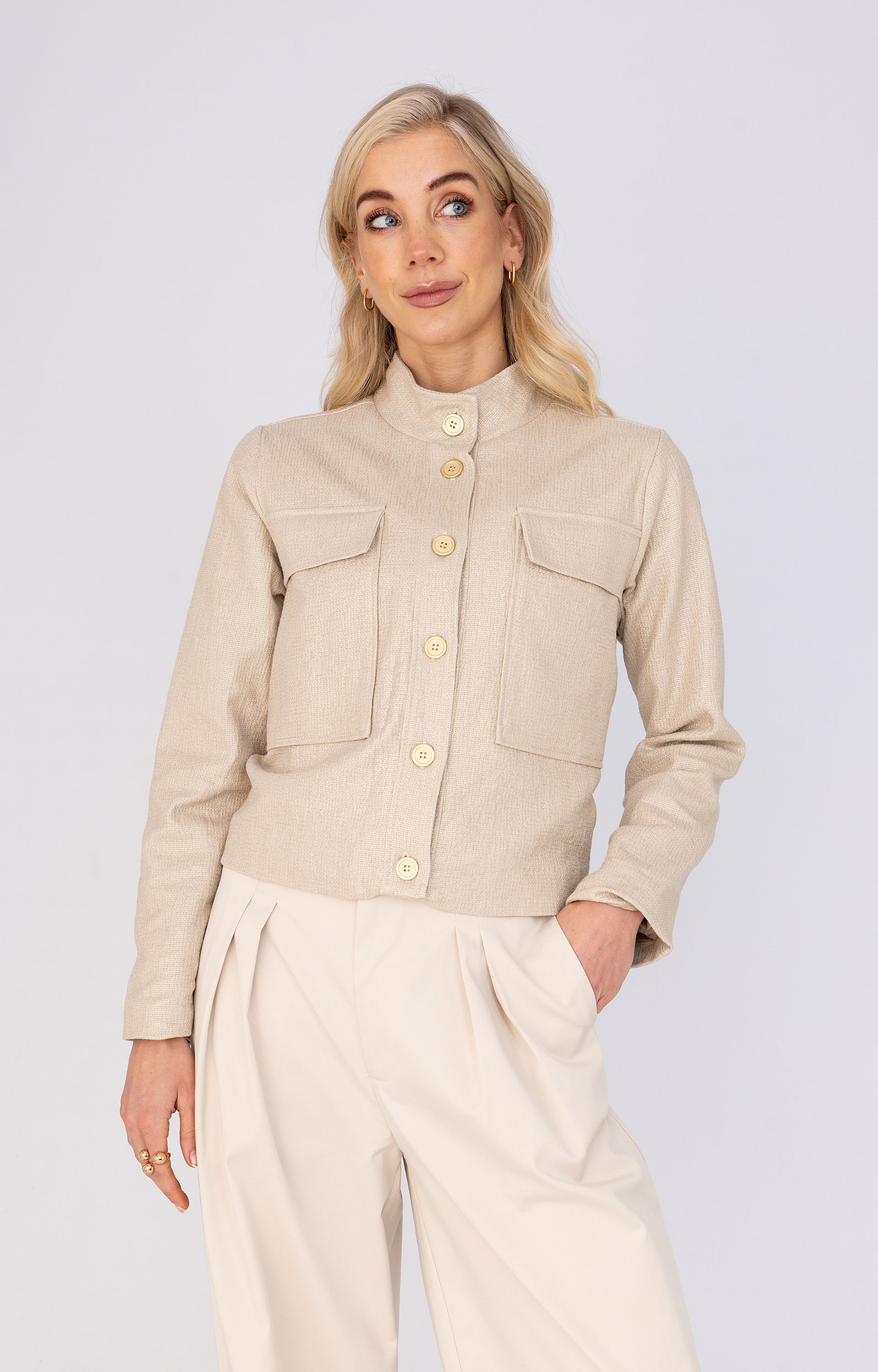 Blazer met opstaande kraag