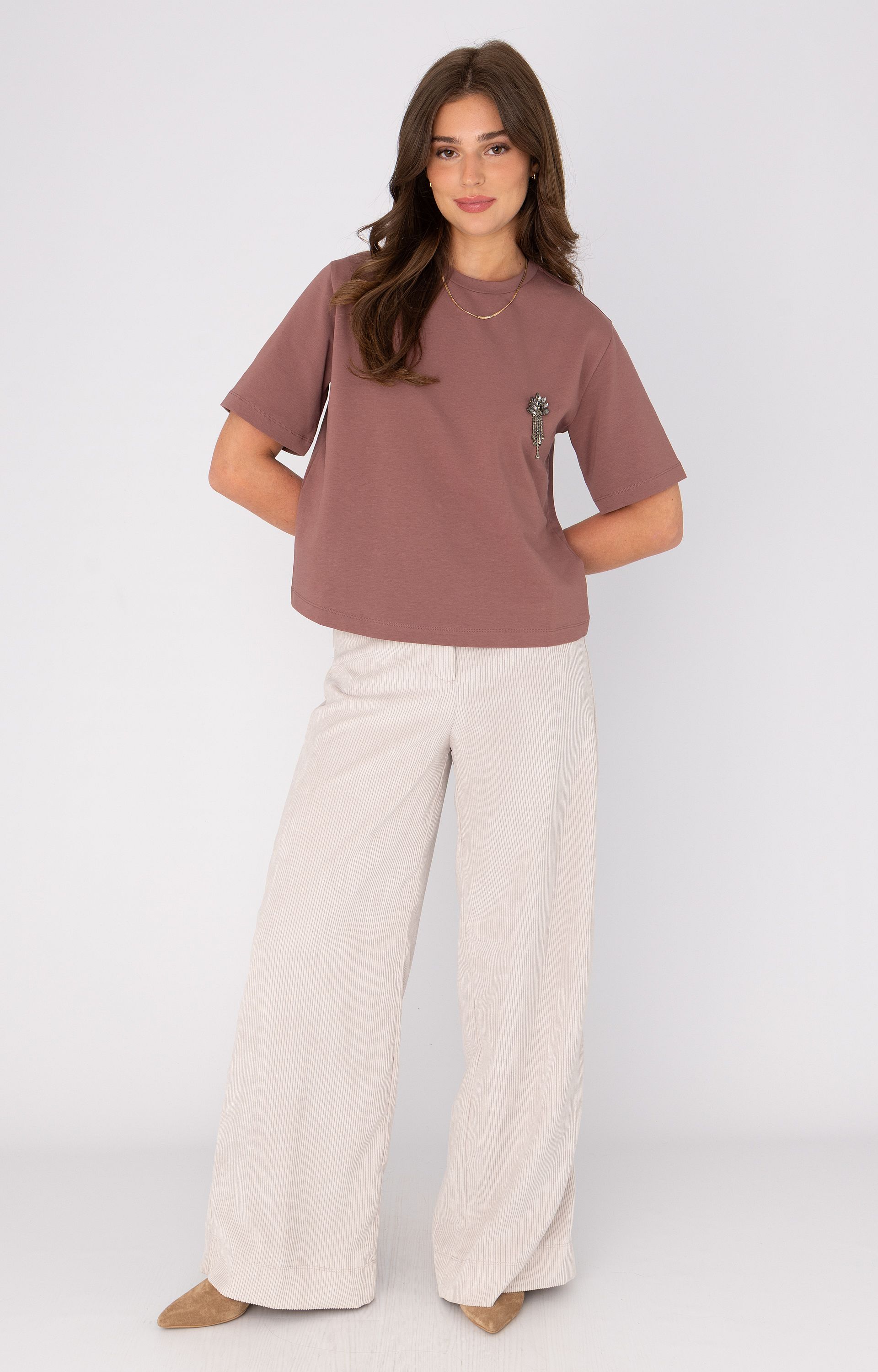 Broek Palazzo corduroy