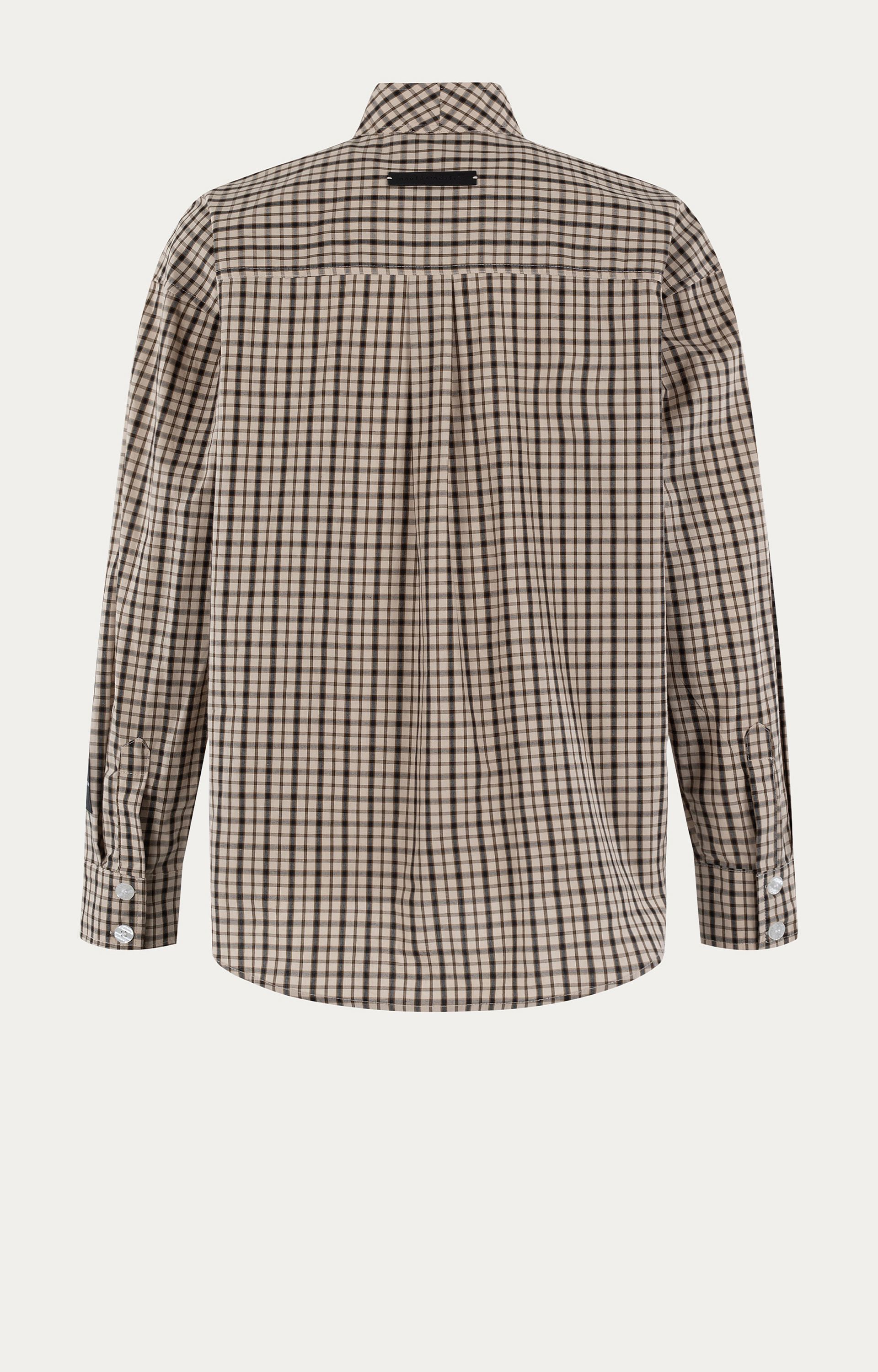 Blouse High Collar Check