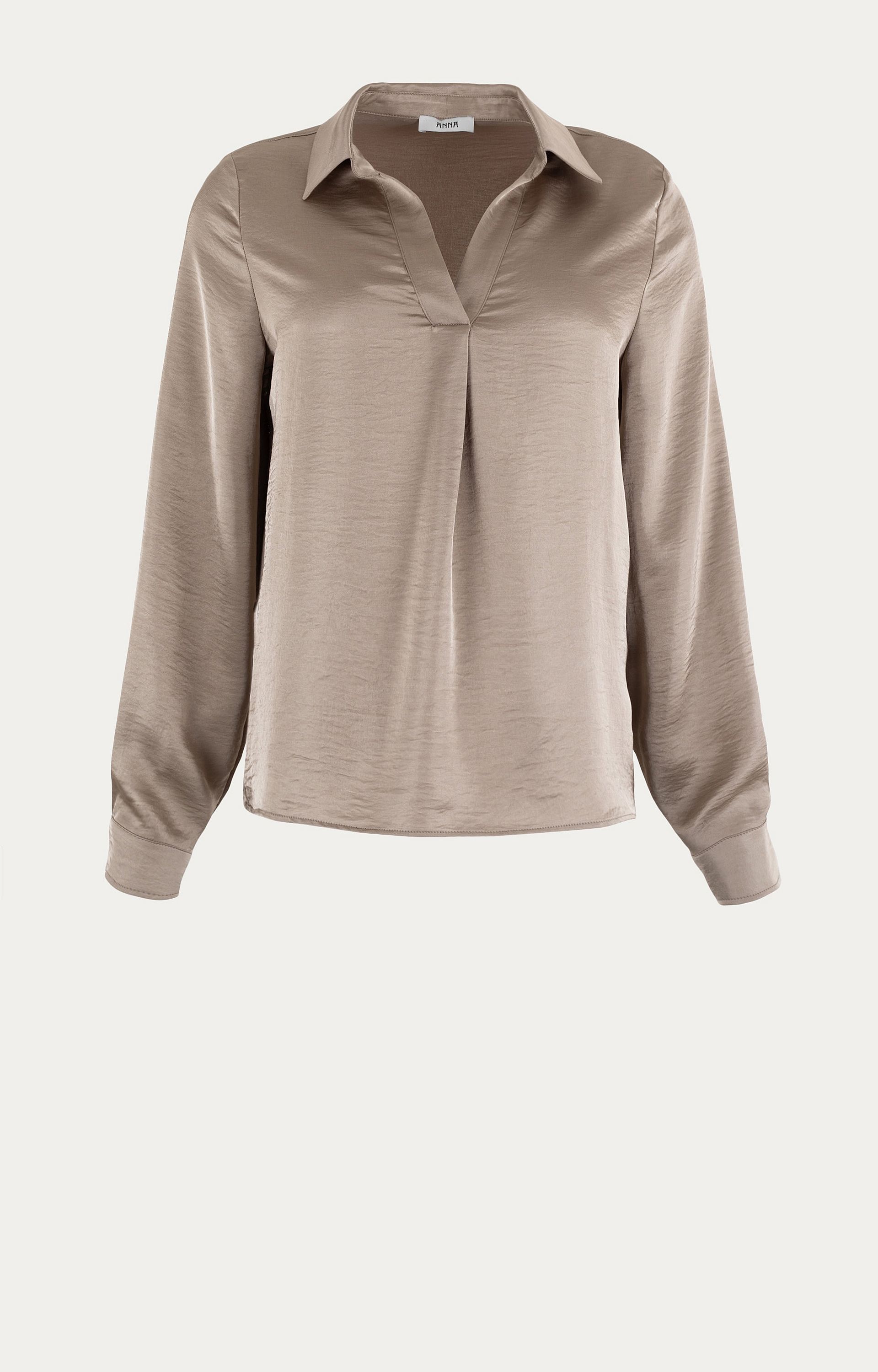 Blouse met satijnlook