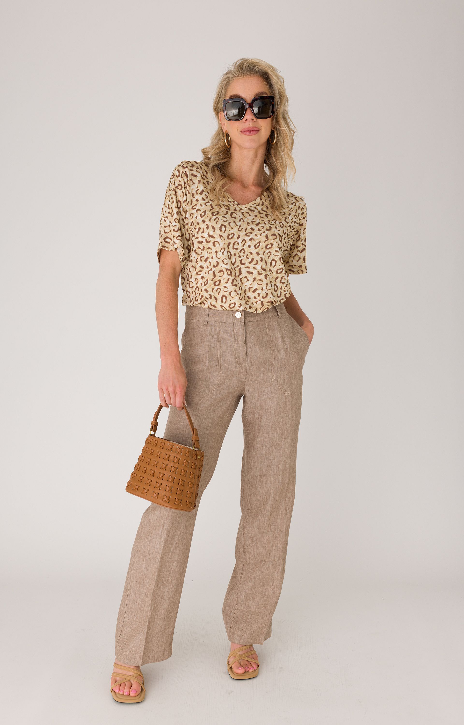 T-shirt met panterprint