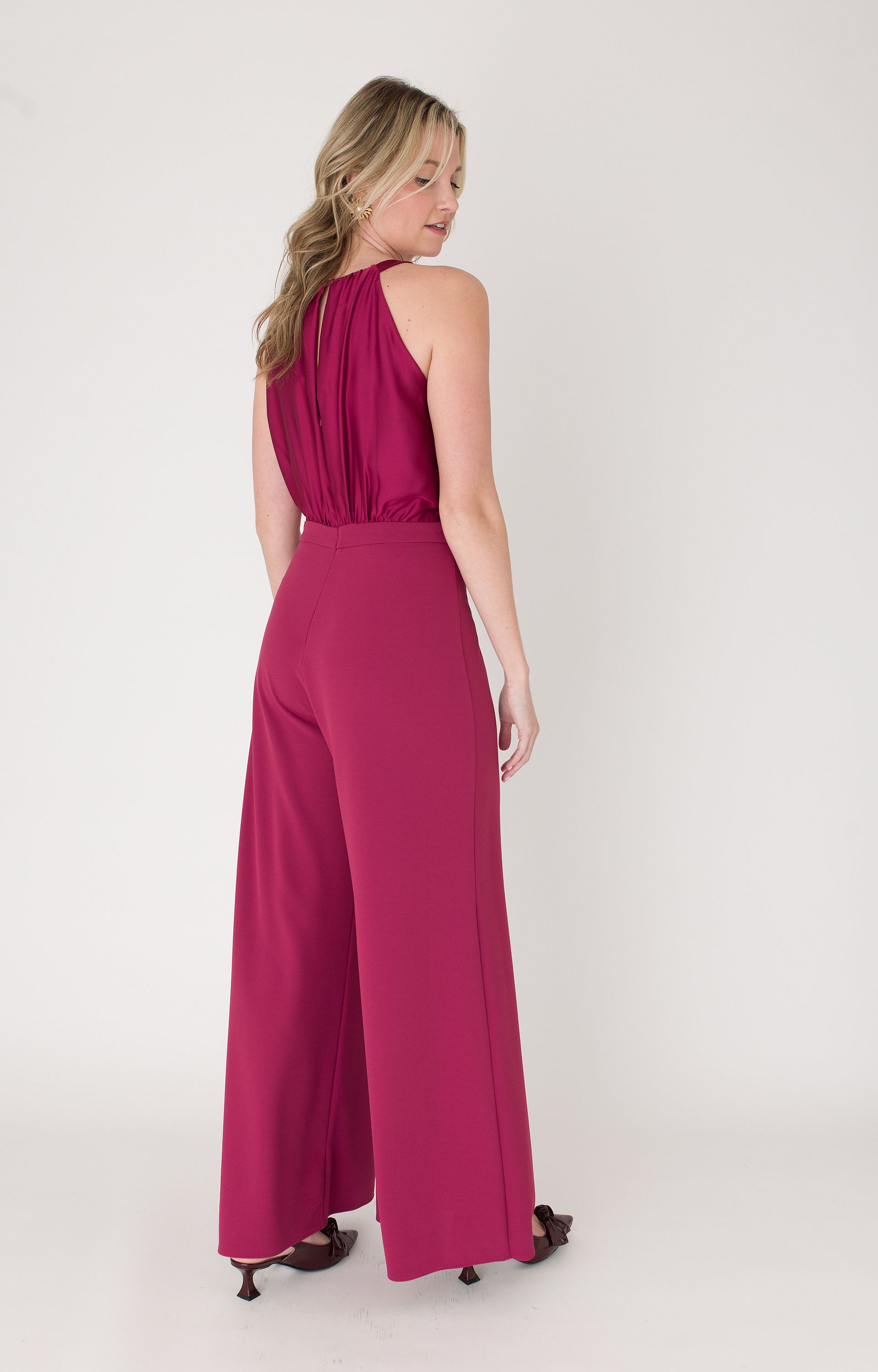 Jumpsuit met satijnlook 