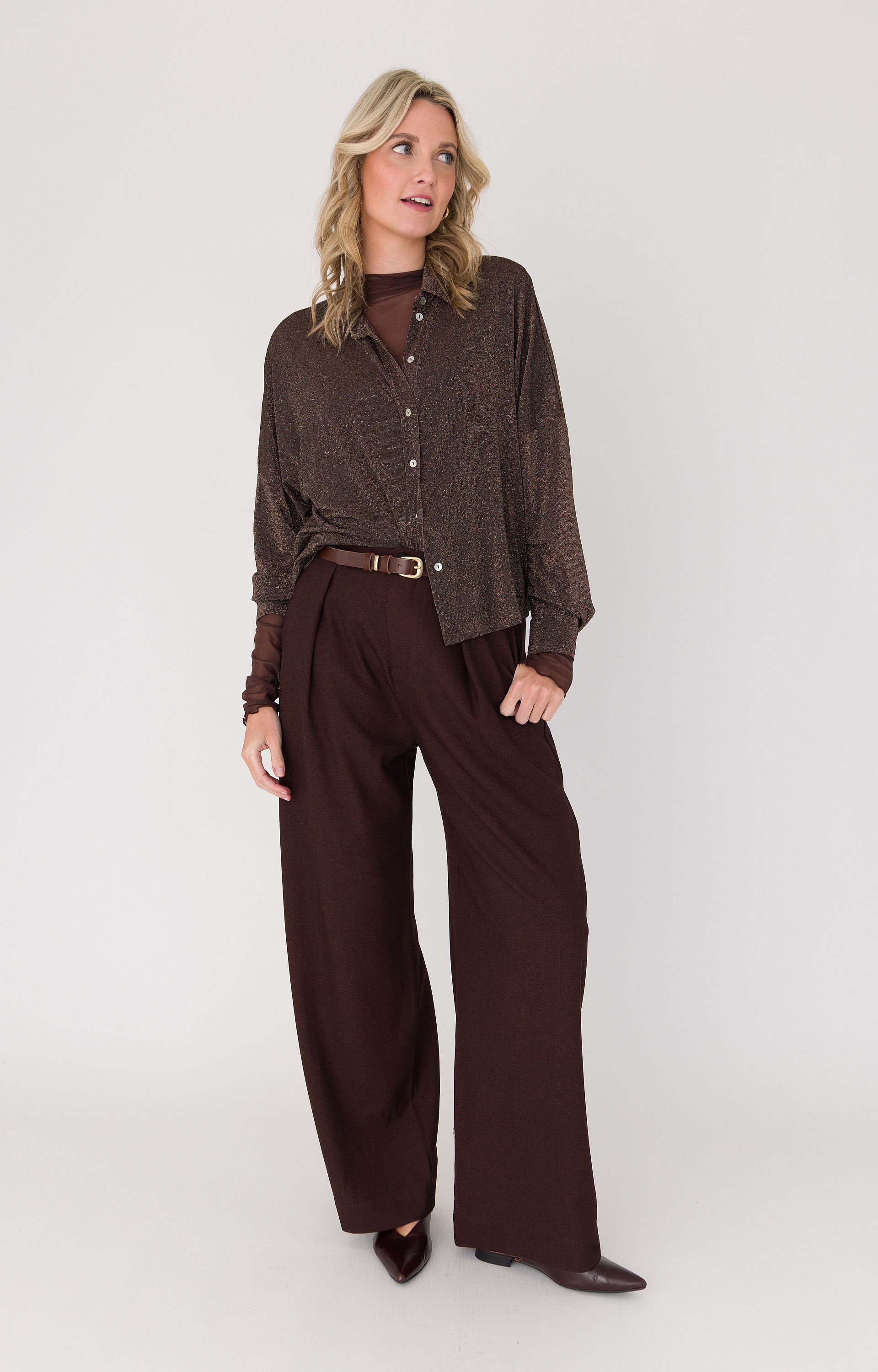 Anna Dames Blouse lurex