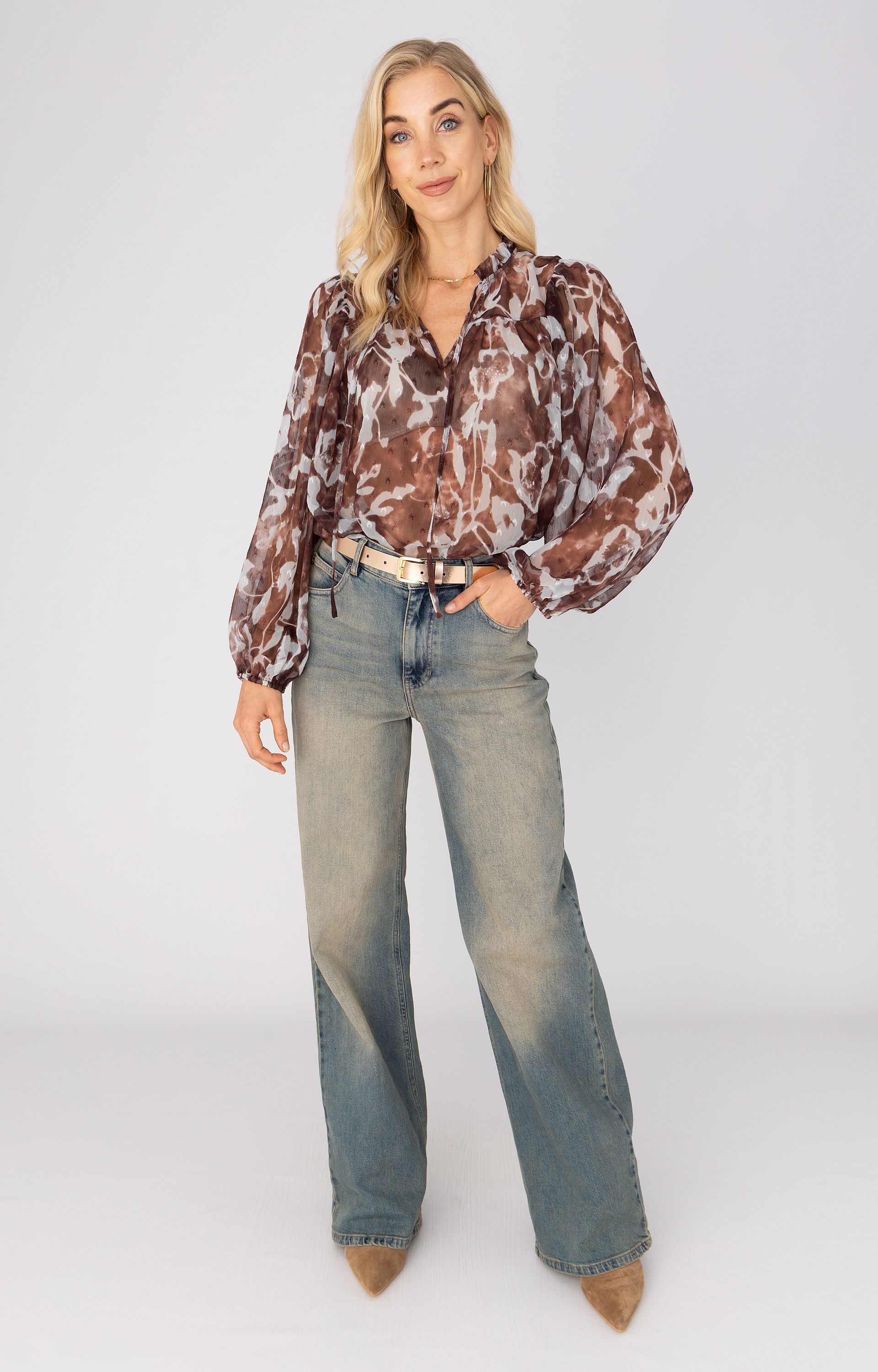 Blouse met dessin 