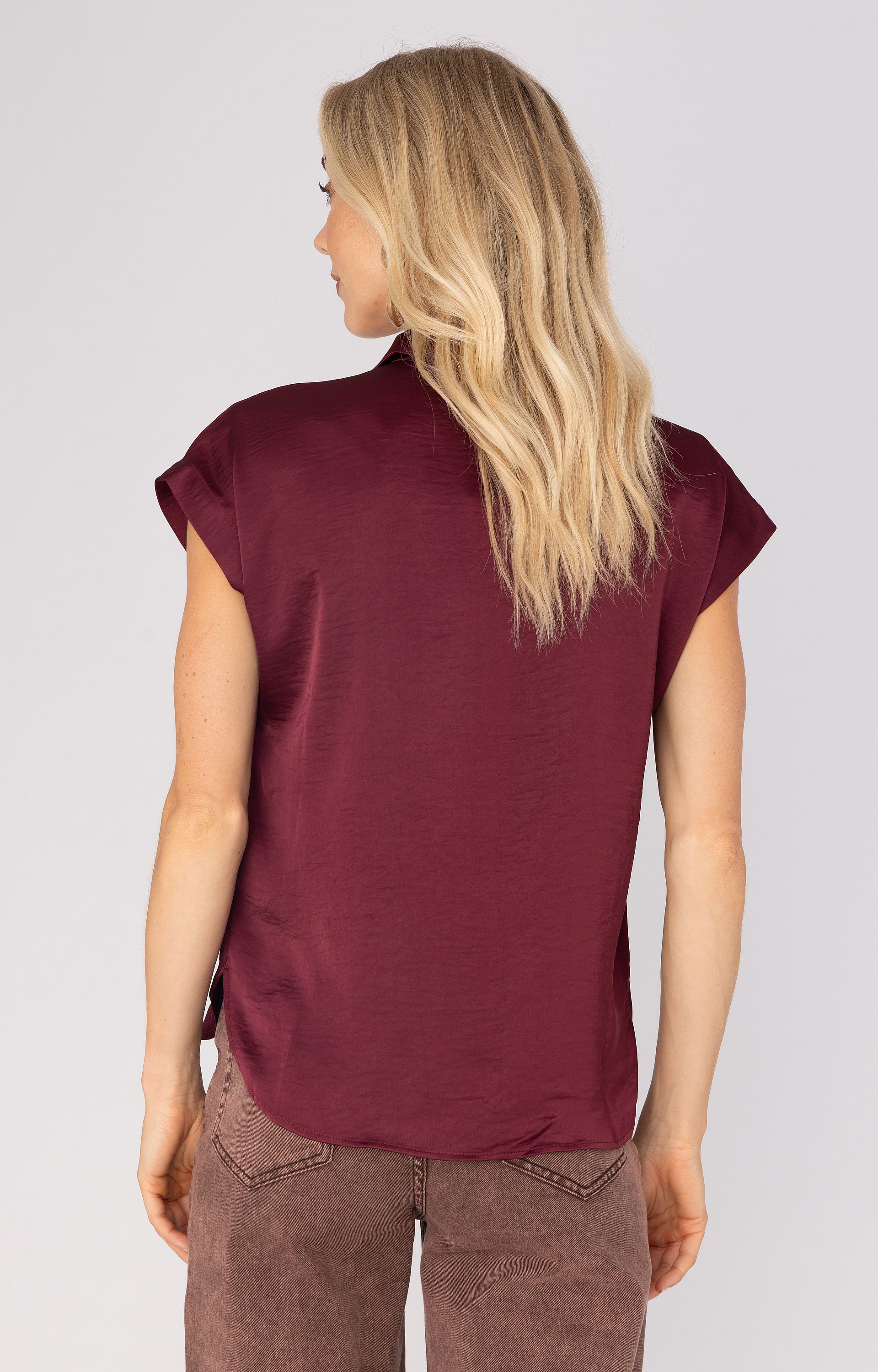 Blouse met satijnlook 
