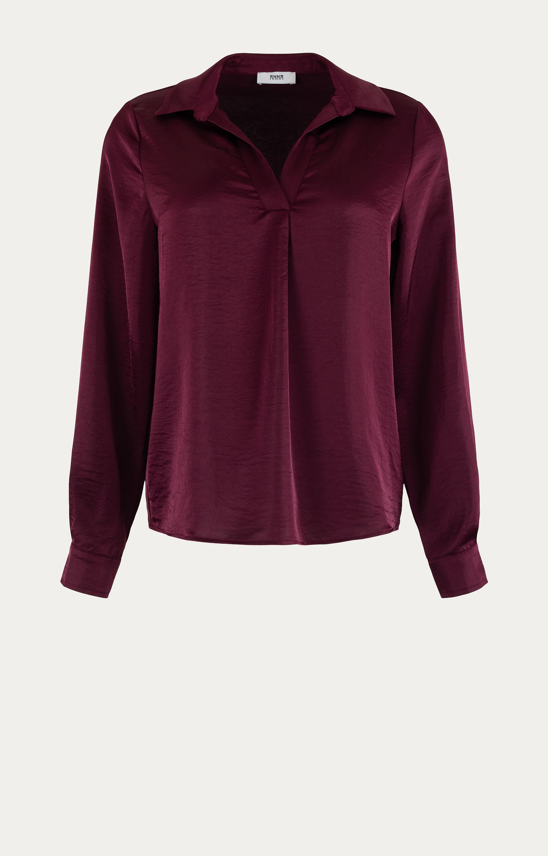Blouse met satijnlook