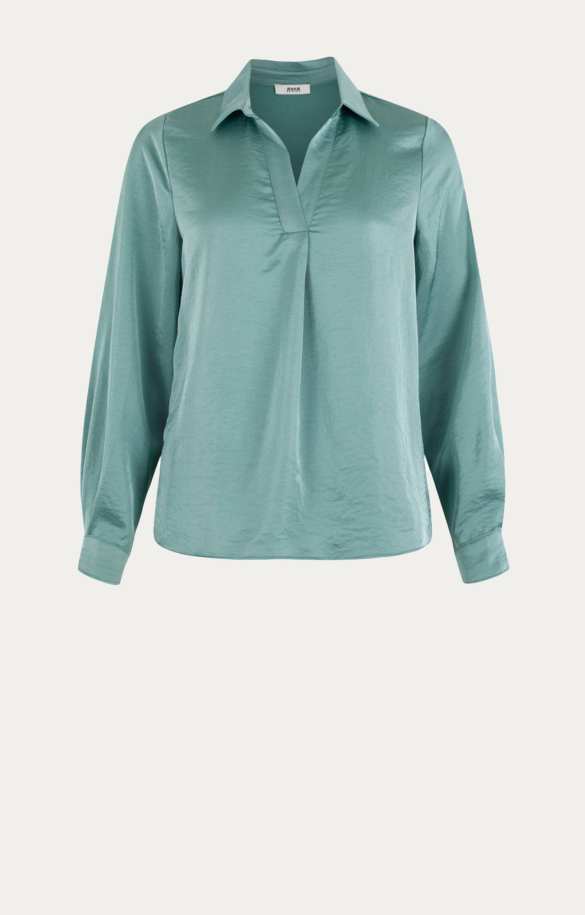 Blouse met satijnlook