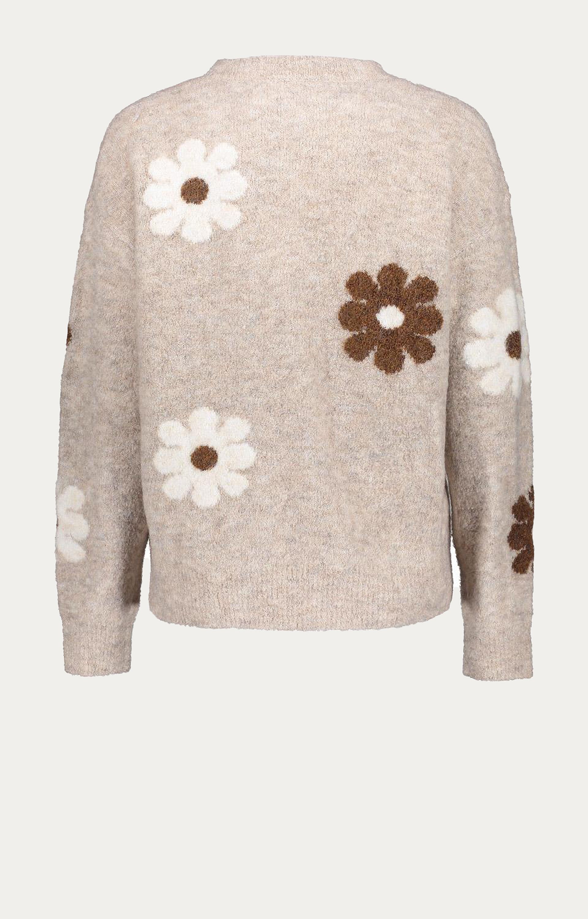 Trui met embroided flower print