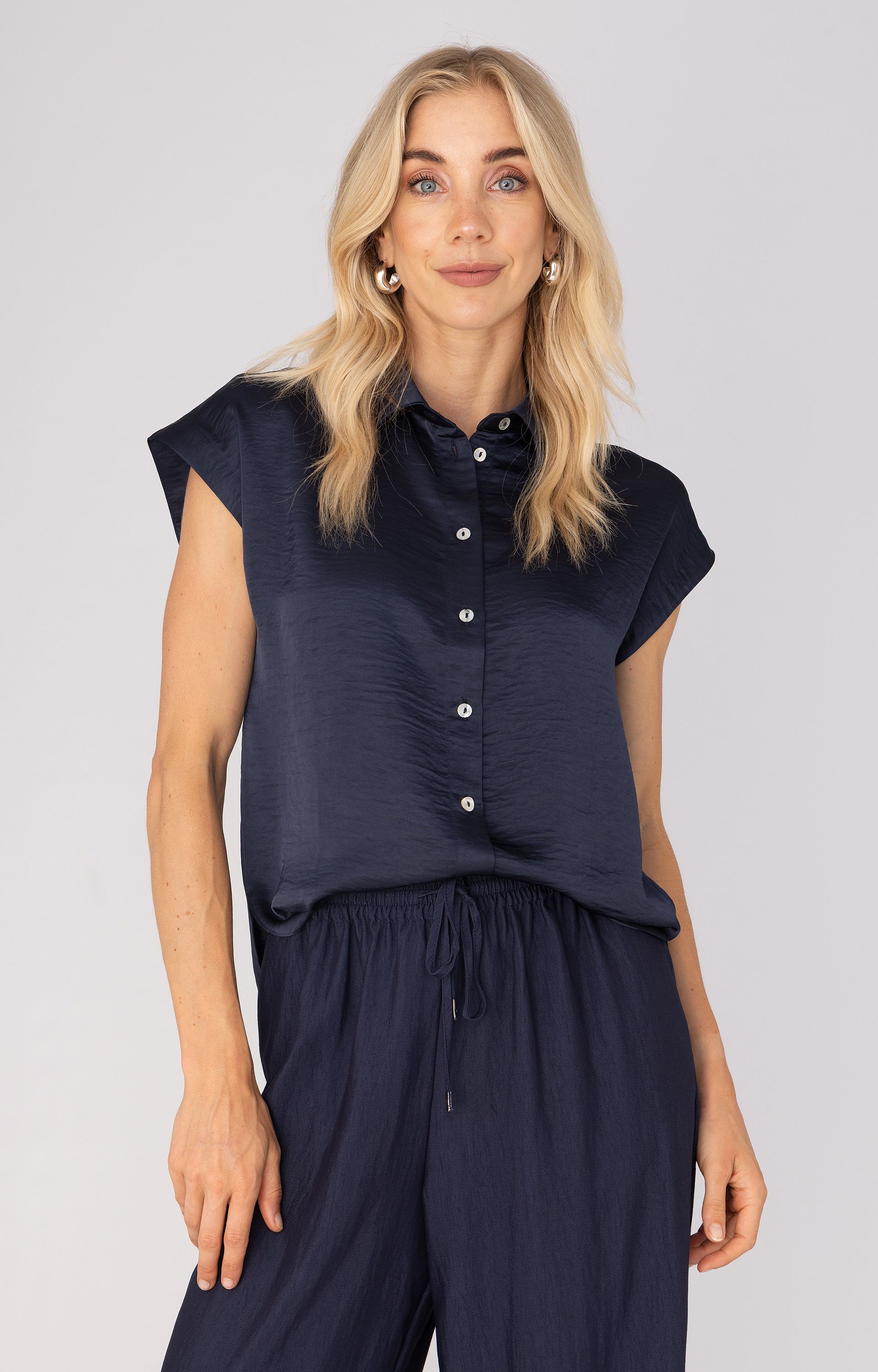 Blouse met satijnlook 