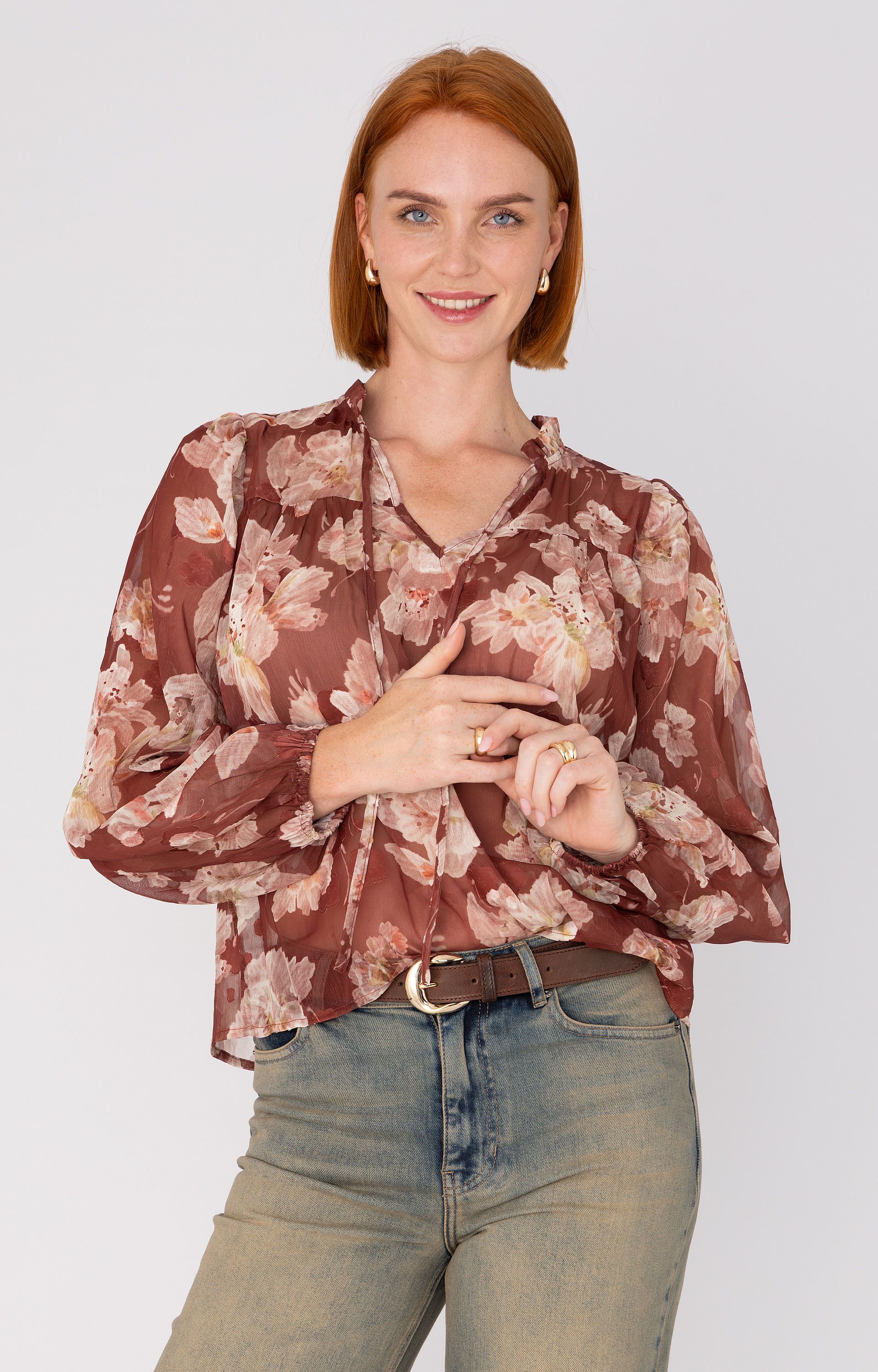 Blouse met dessin 