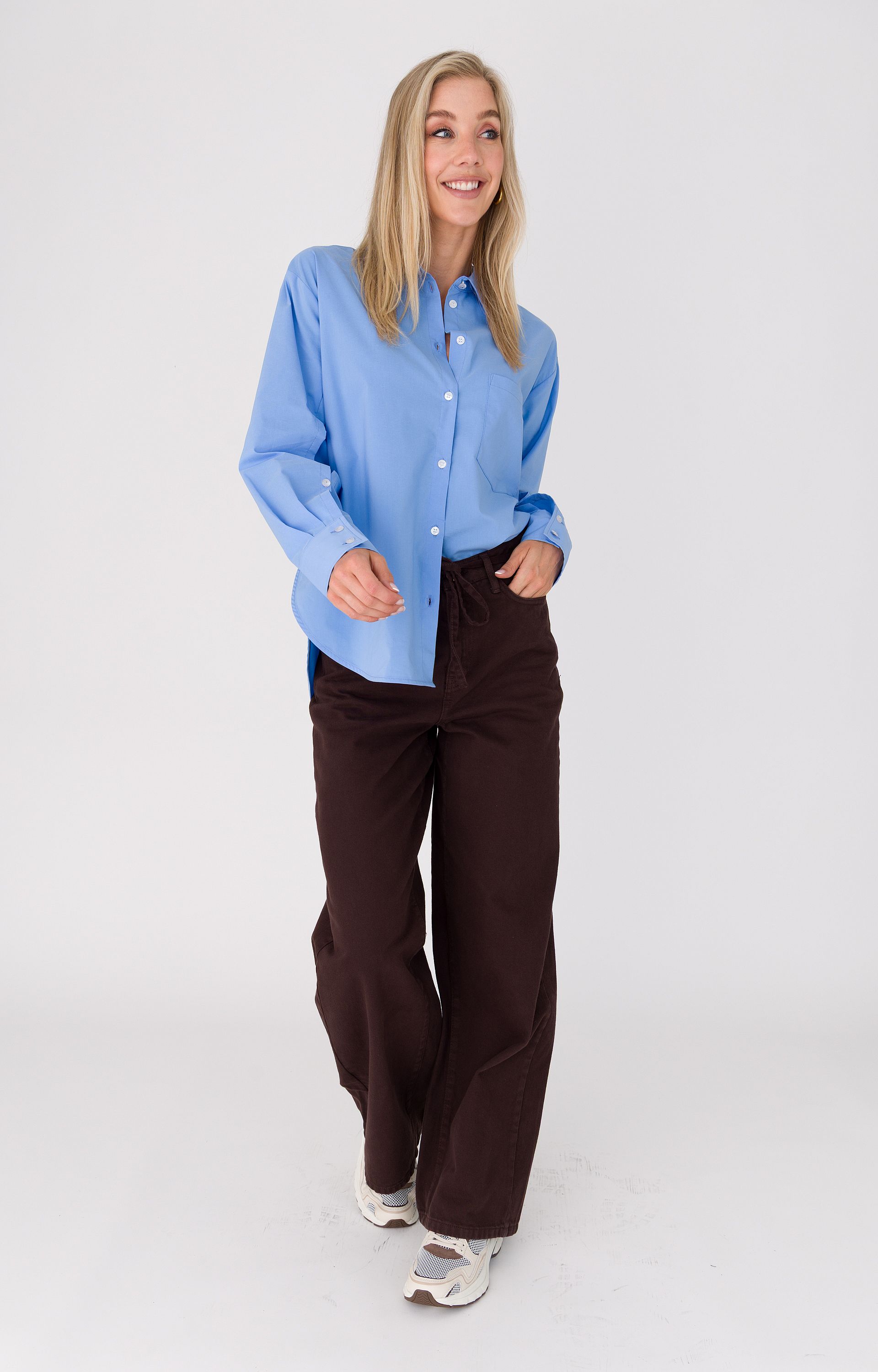 Blouse met borstzak Blouse met borstzak