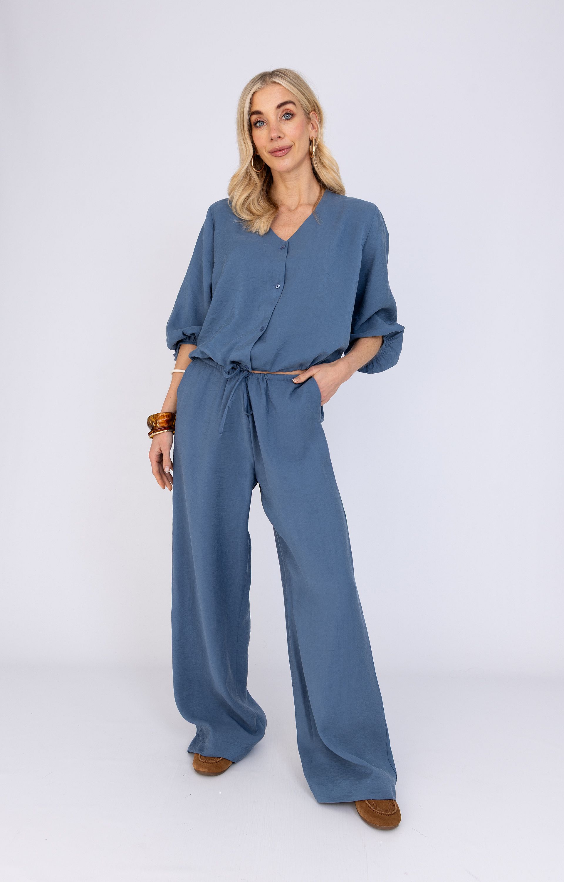 Blouse met v-hals