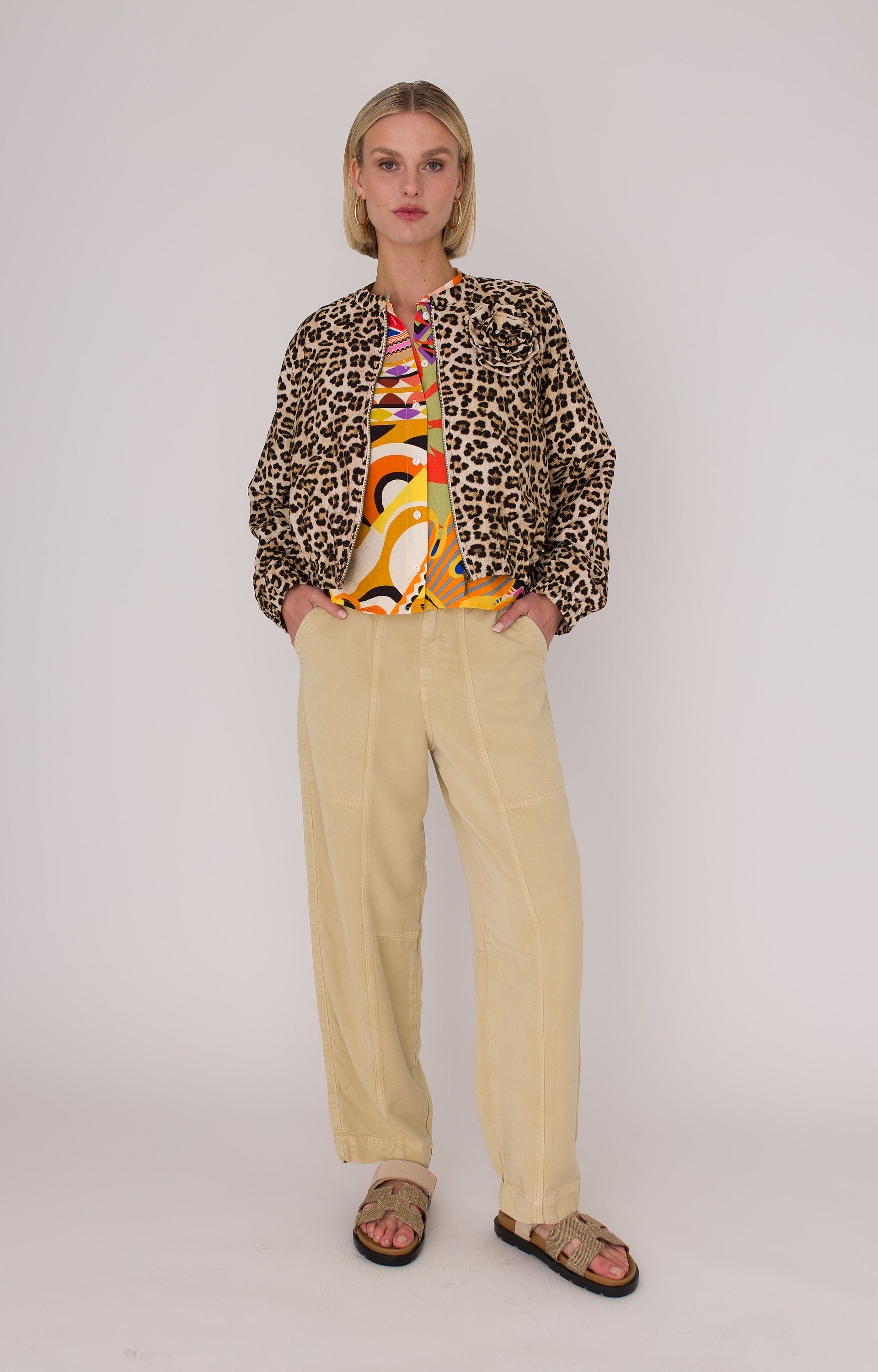 Jacket met panterprint 