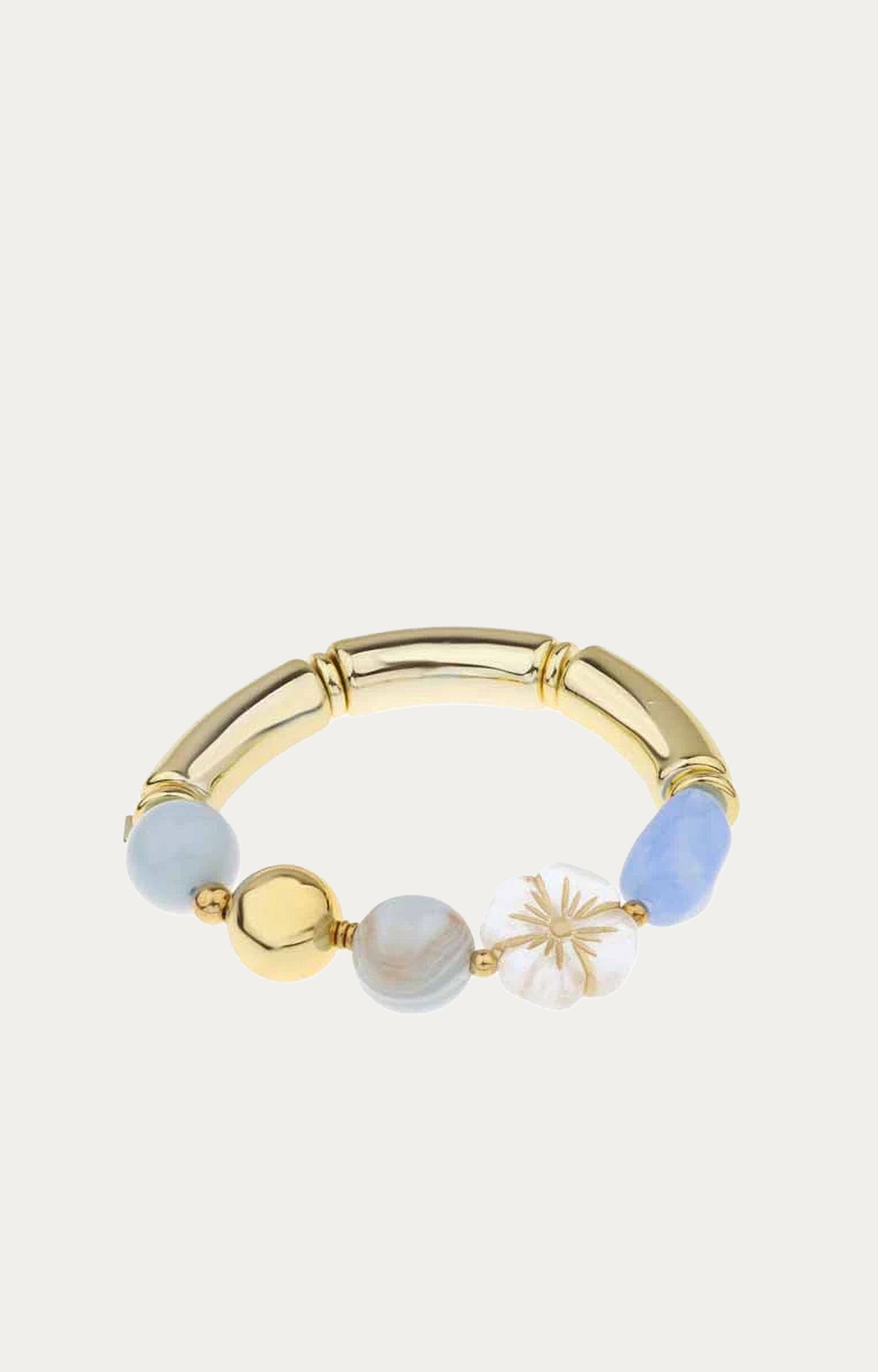 Armband met stainless steel detail 