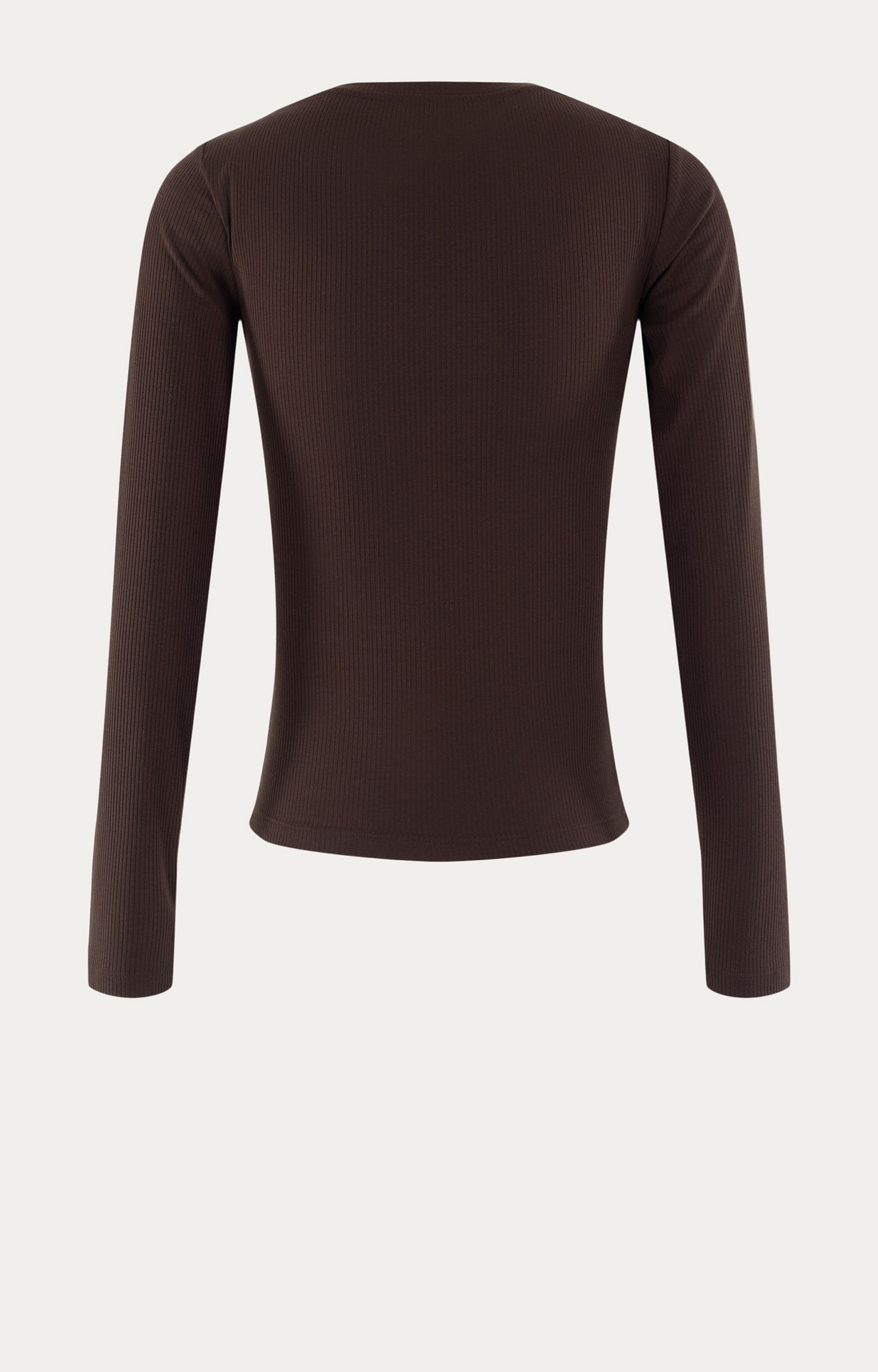 T-shirt met ribstructuur 