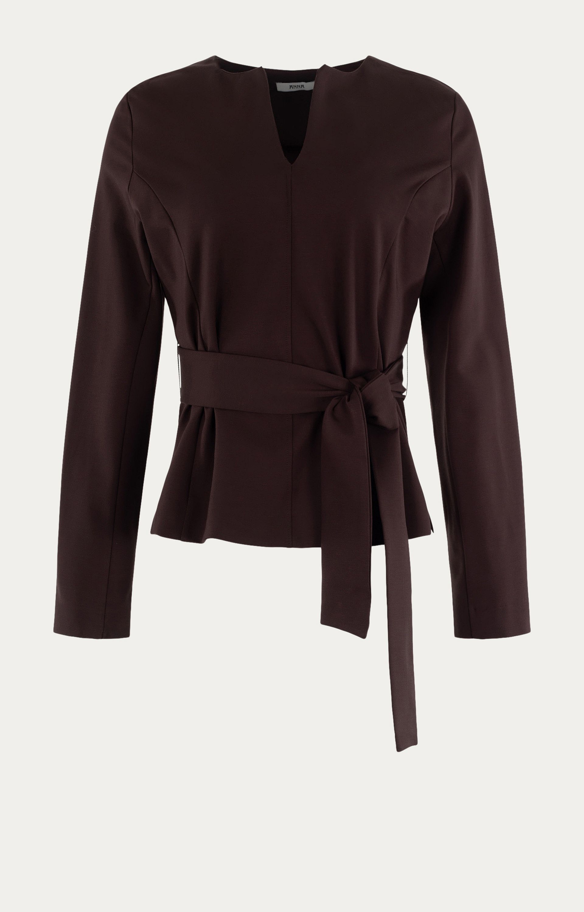 Shirt met wikkelceintuur