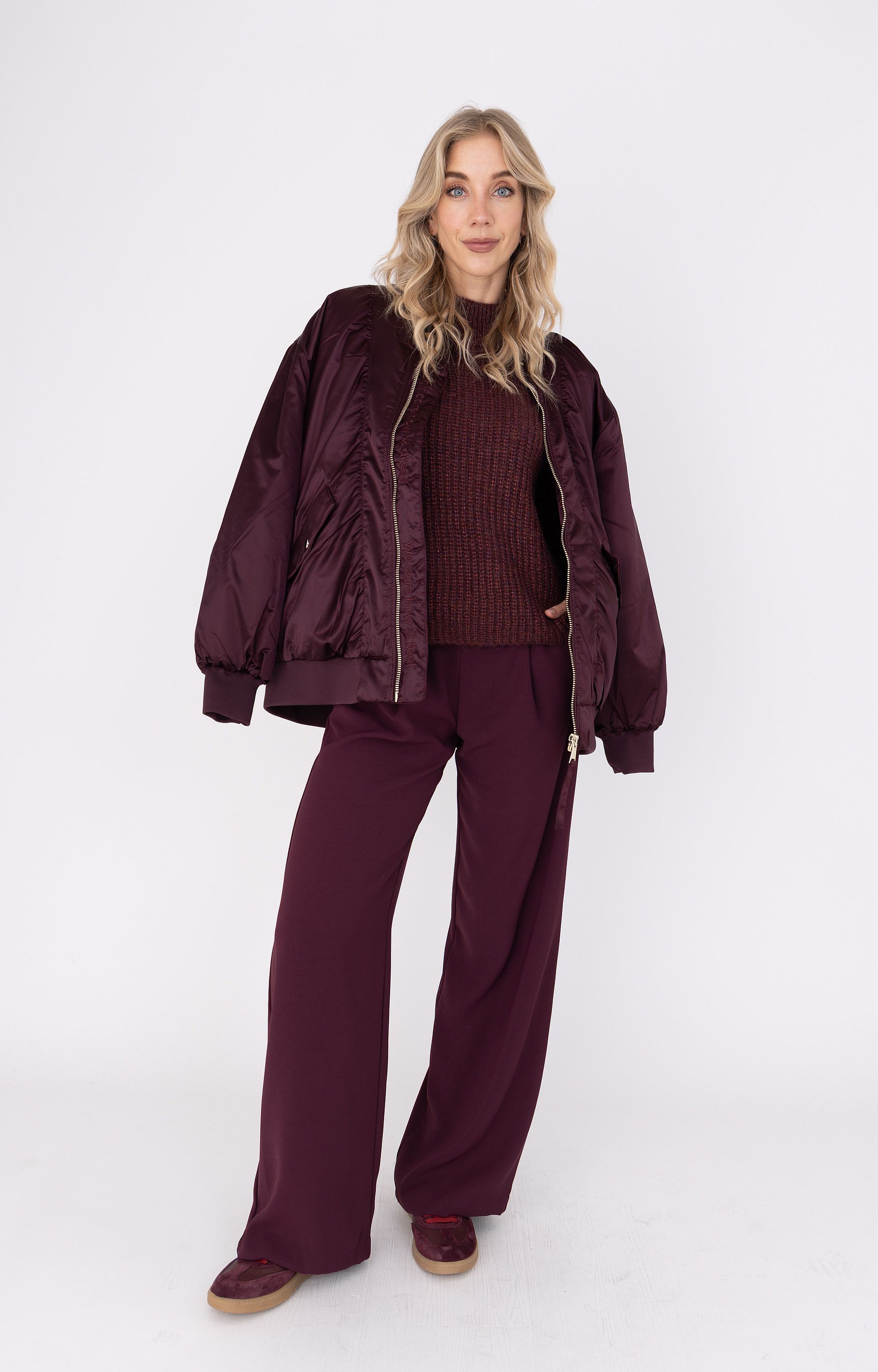 Trui met ribstructuur