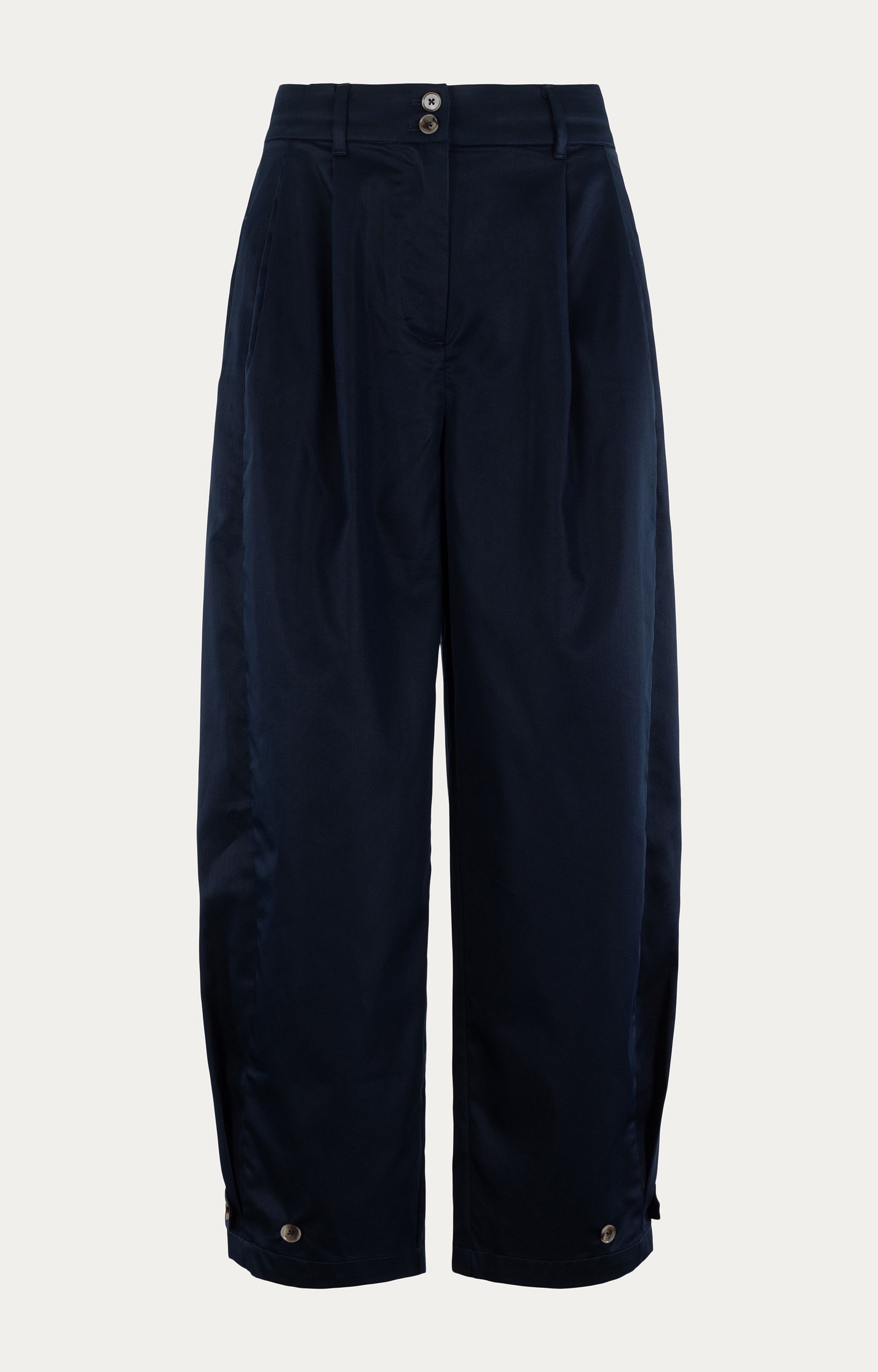 Broek met bandplooi