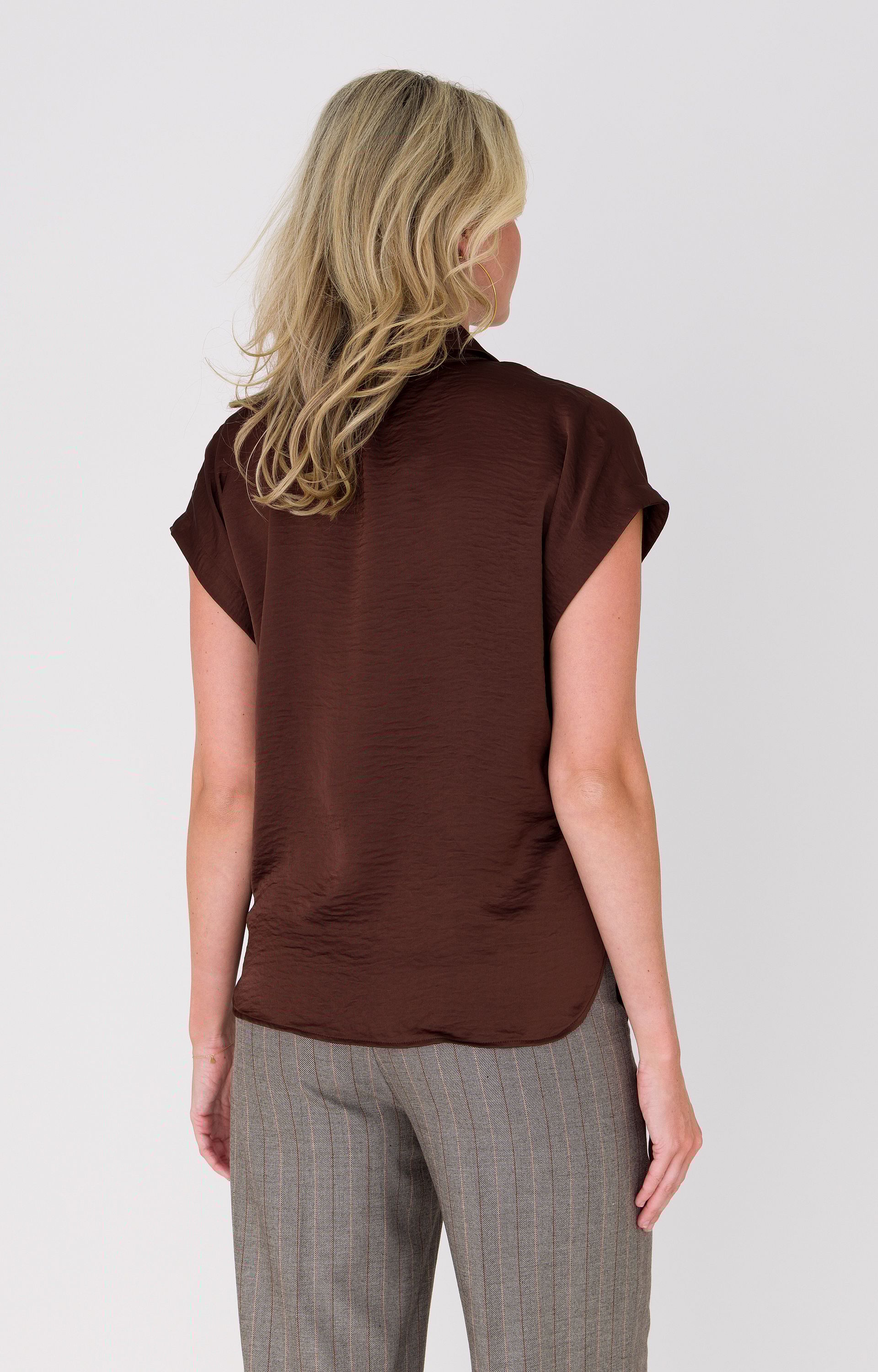 Blouse met satijnlook