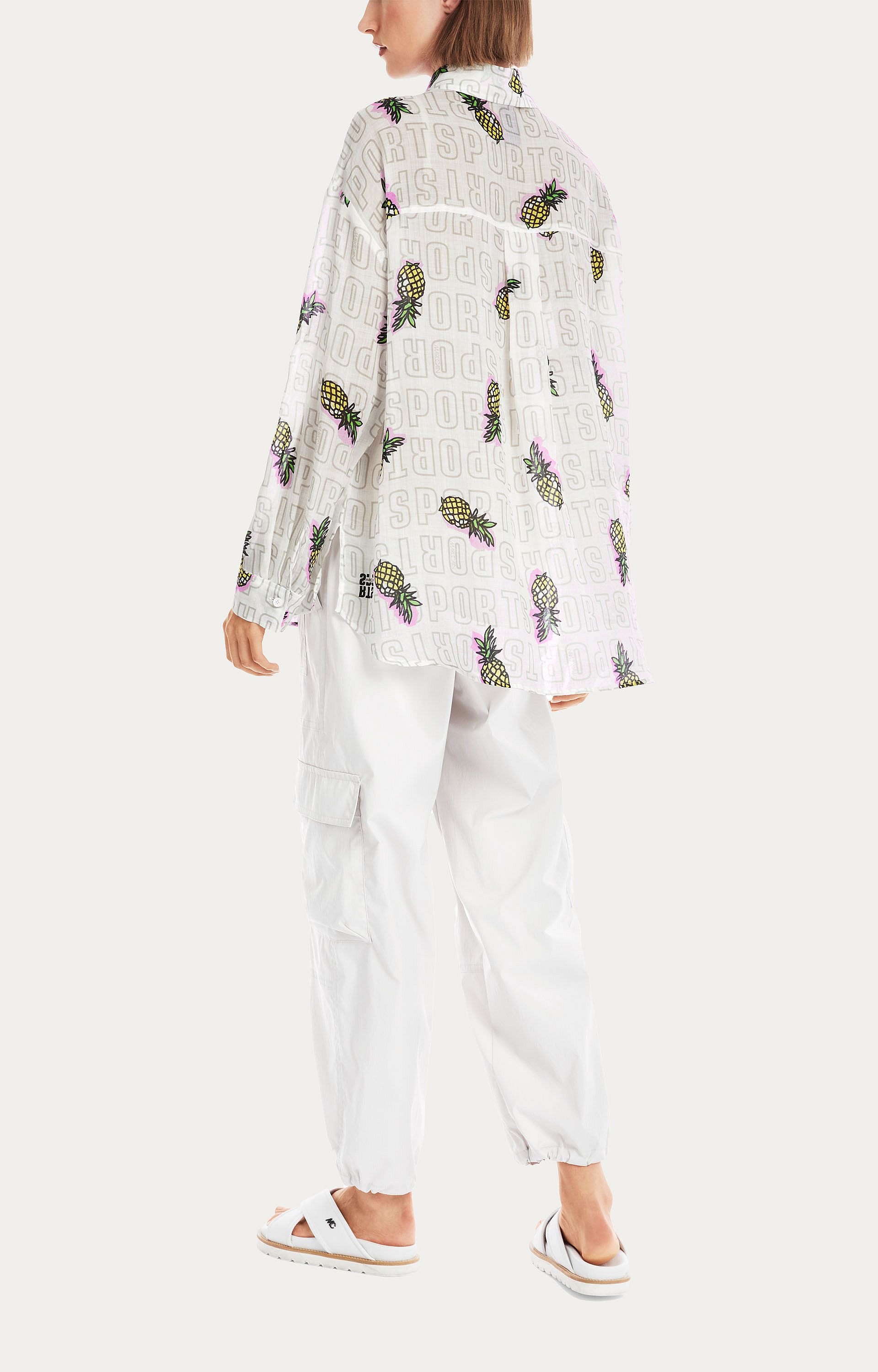 Blouse met ananasprint