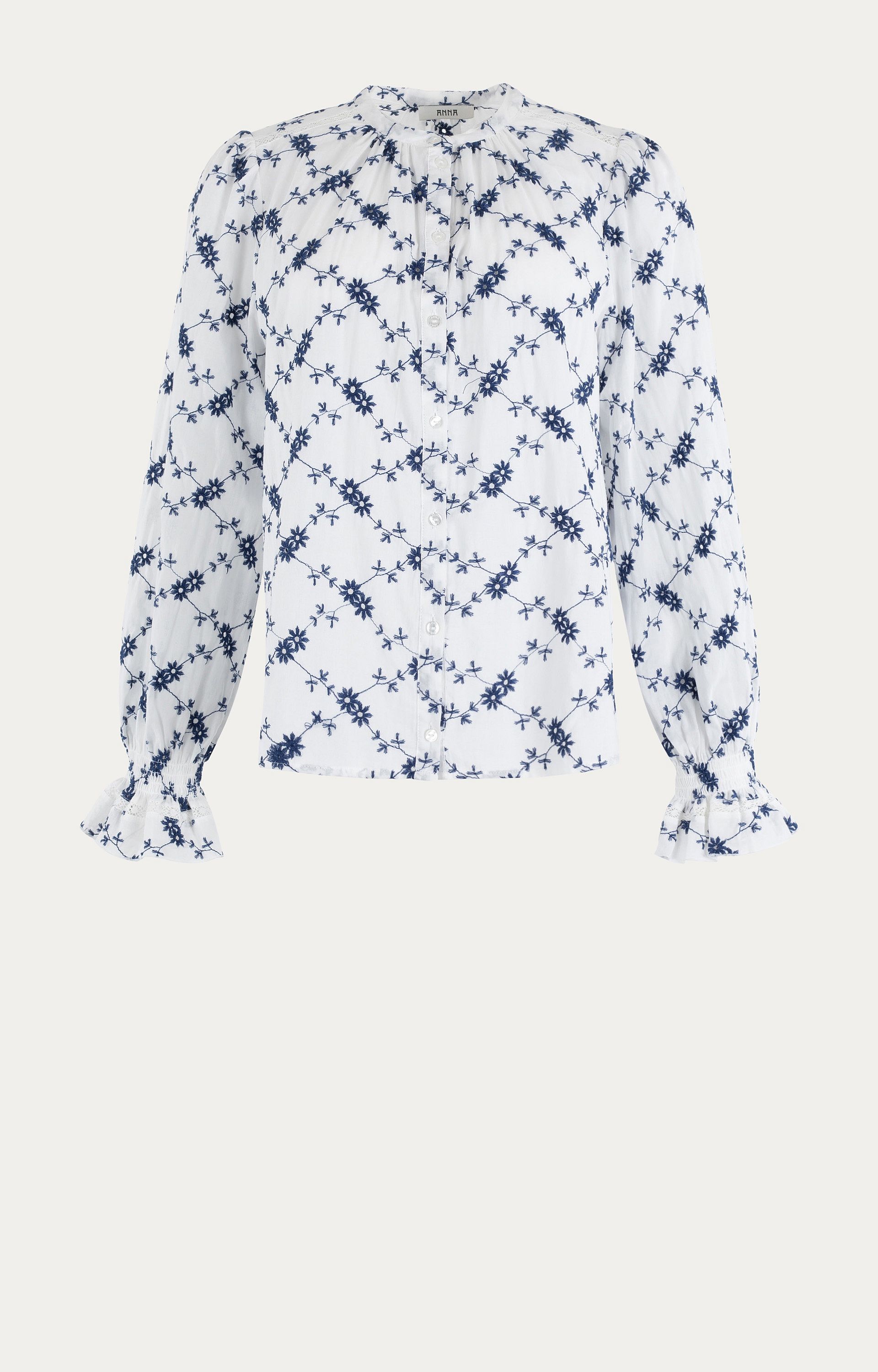 Blouse met borduursels