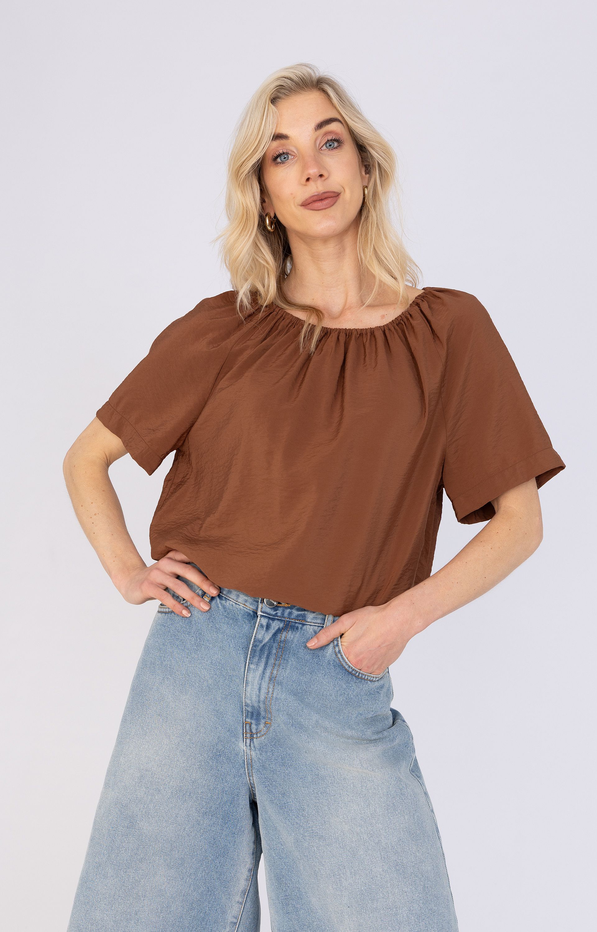Soepelvallende blouse