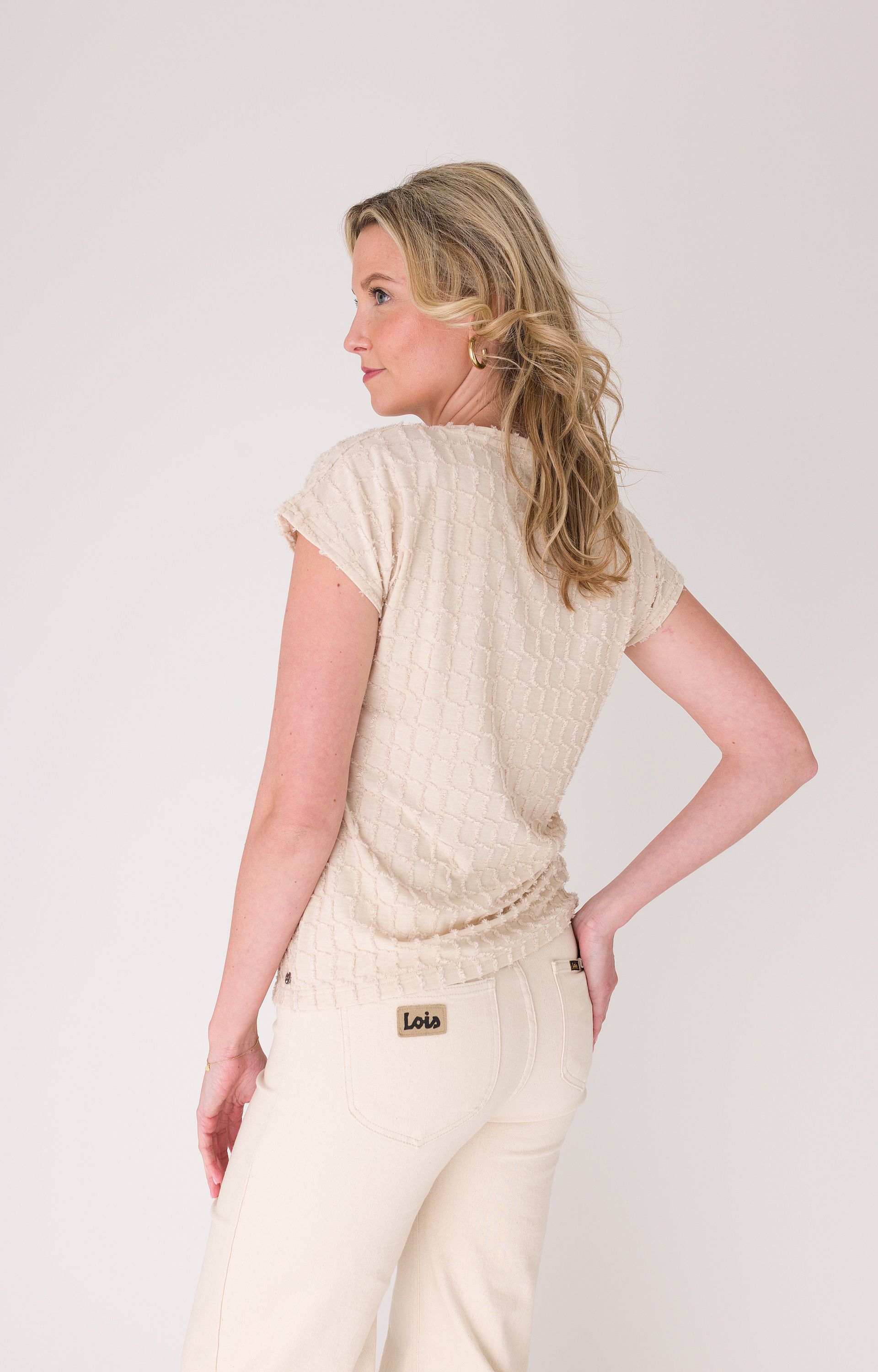 T-shirt met structuur