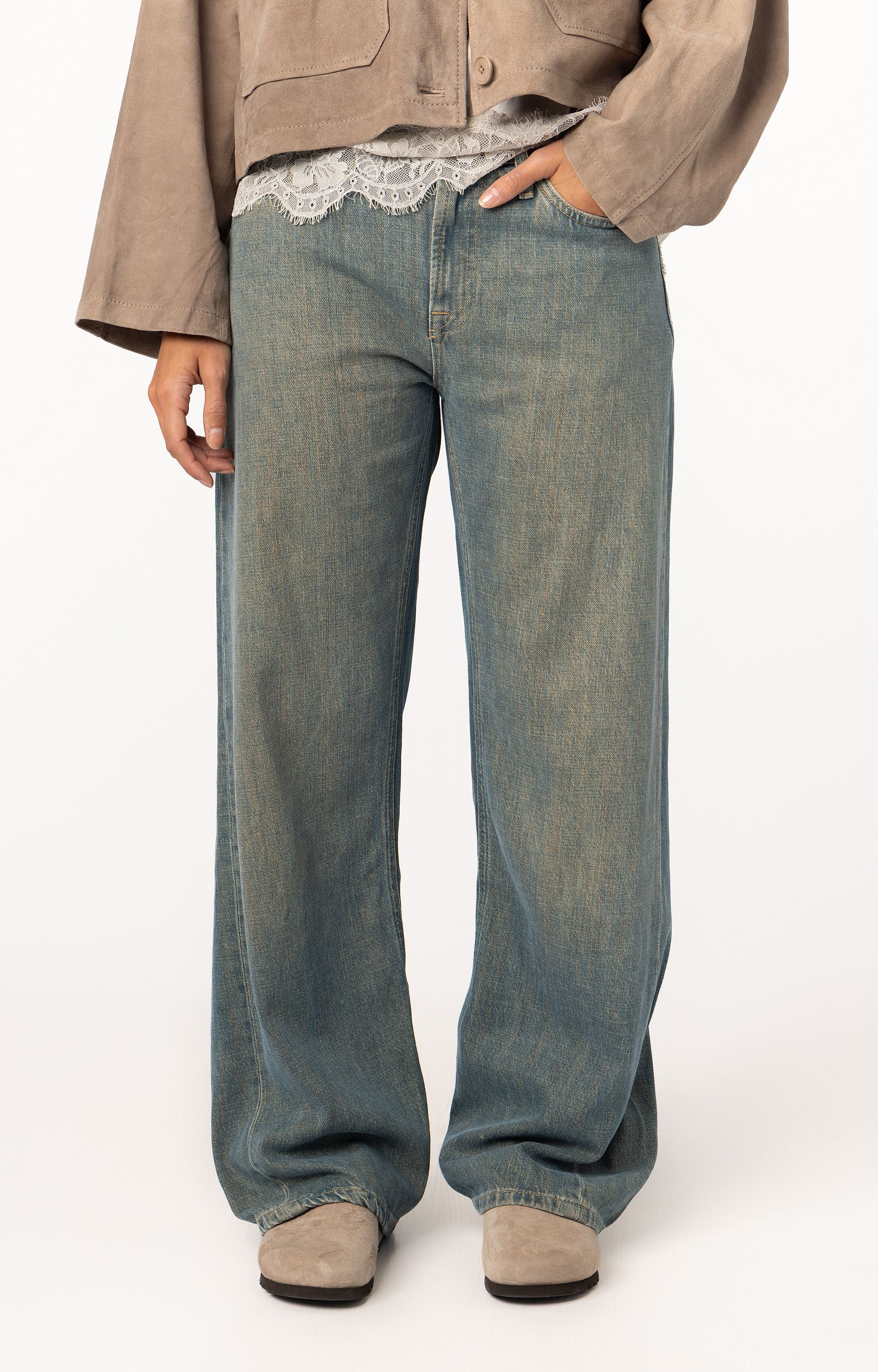 Jeans met wide leg