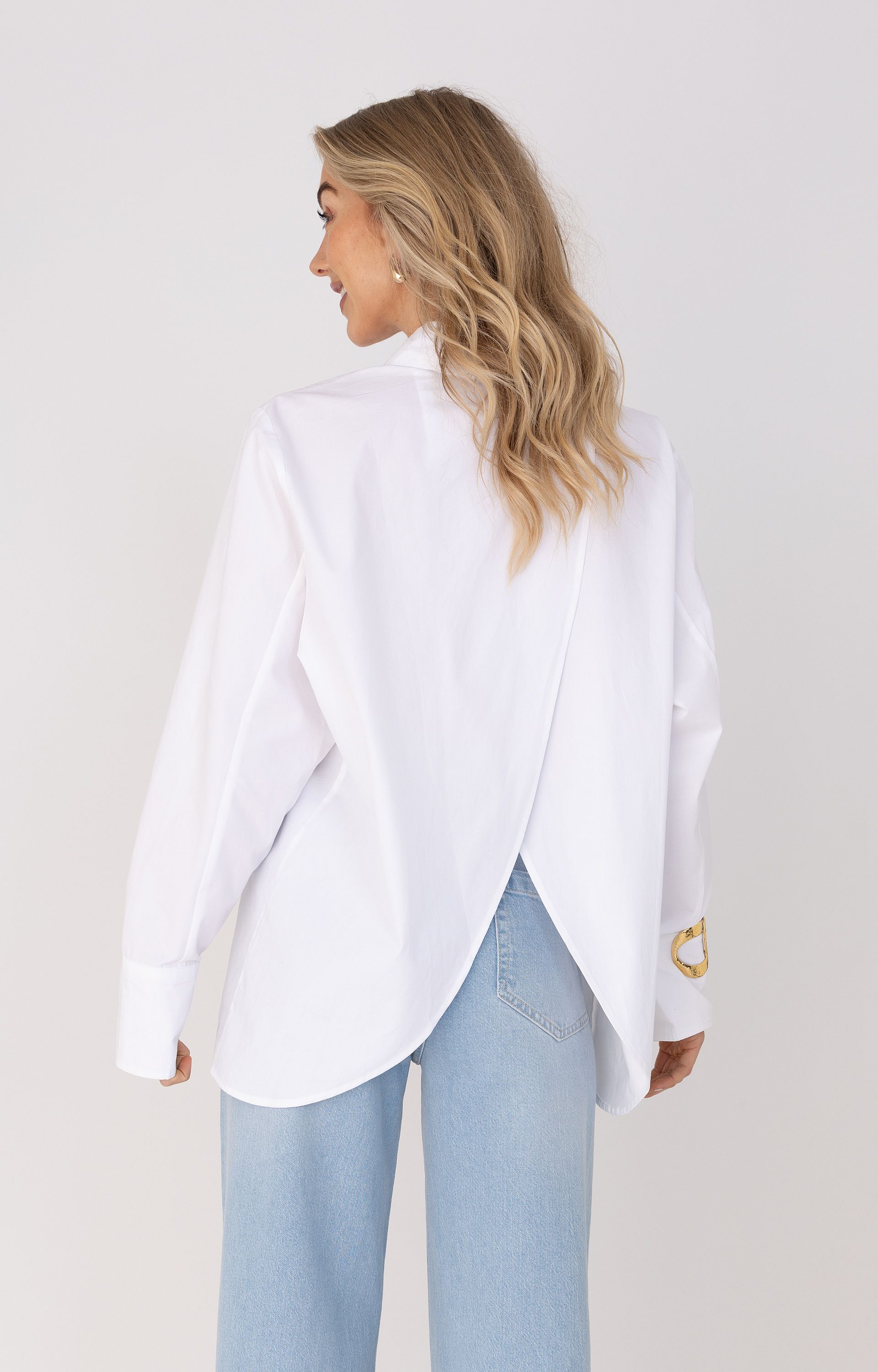 Blouse met splitrug