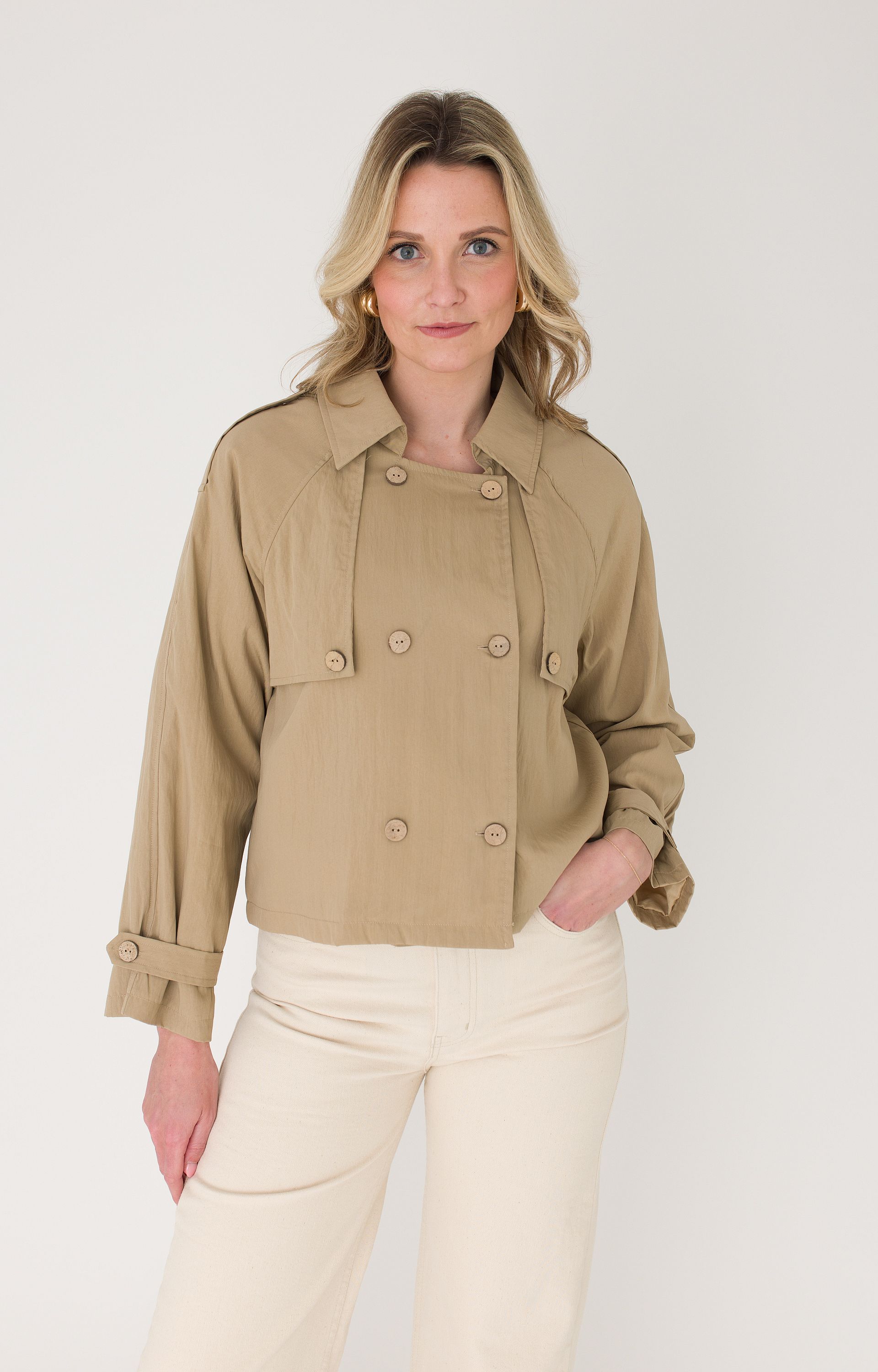 Korte trenchcoat