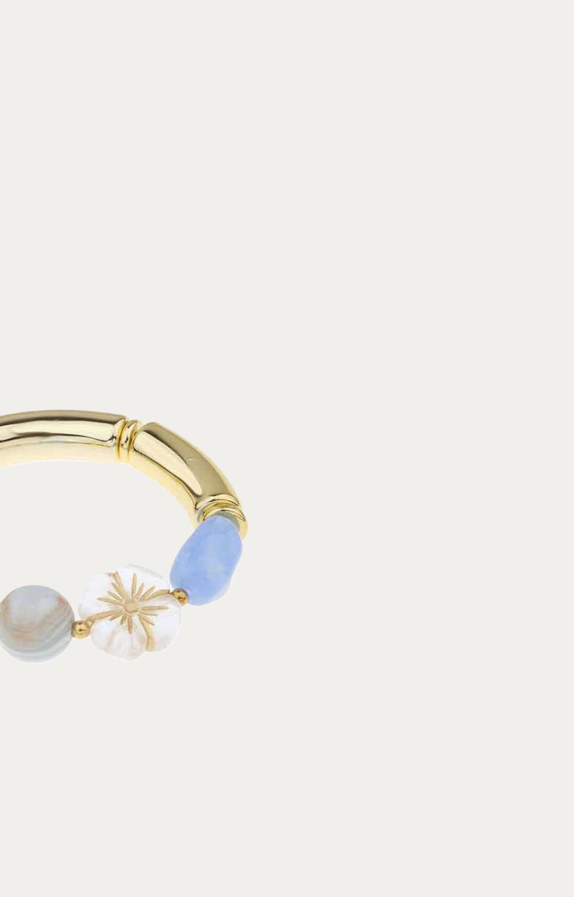 Armband met stainless steel detail 