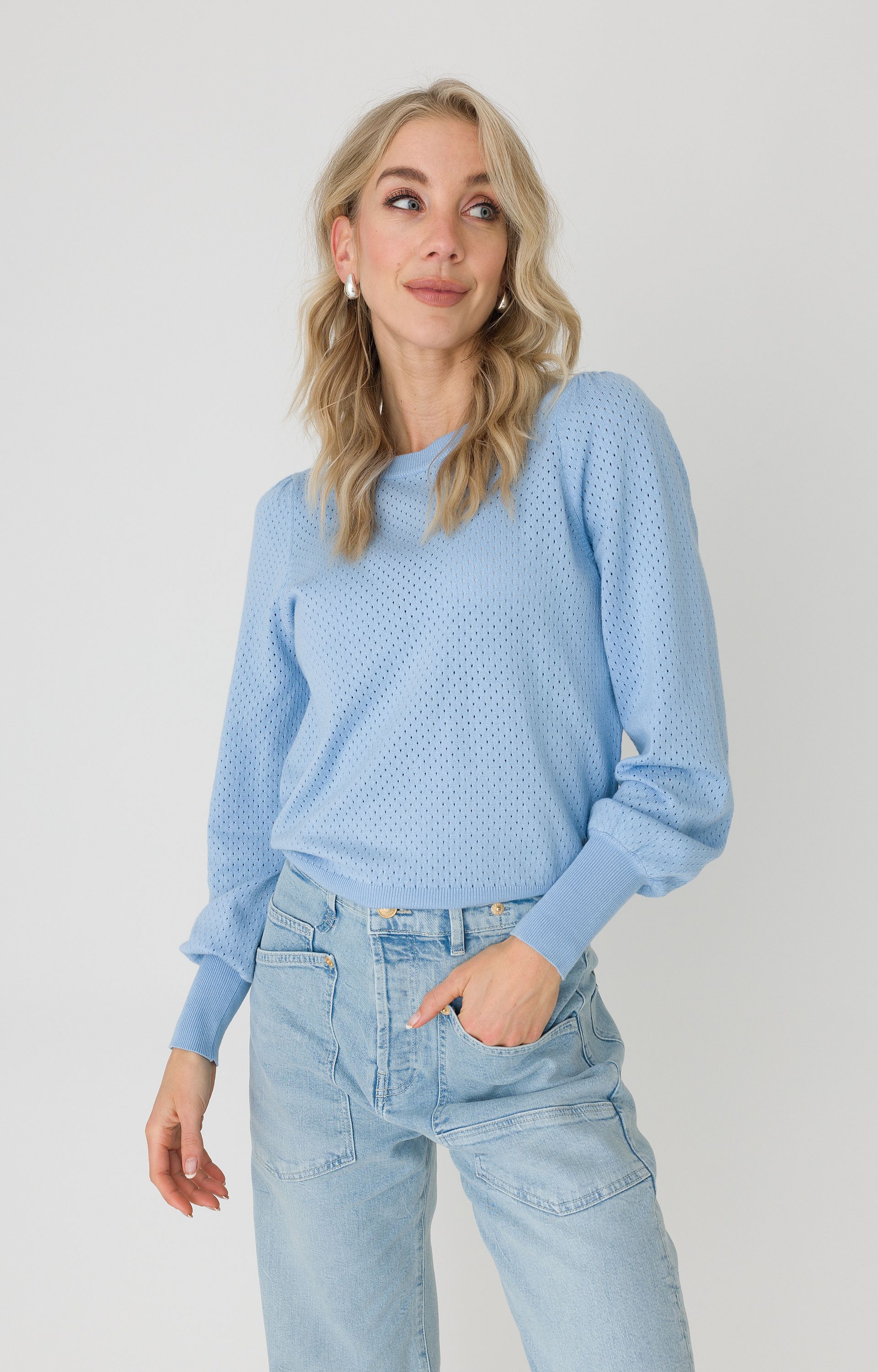 Opengewerkte pullover