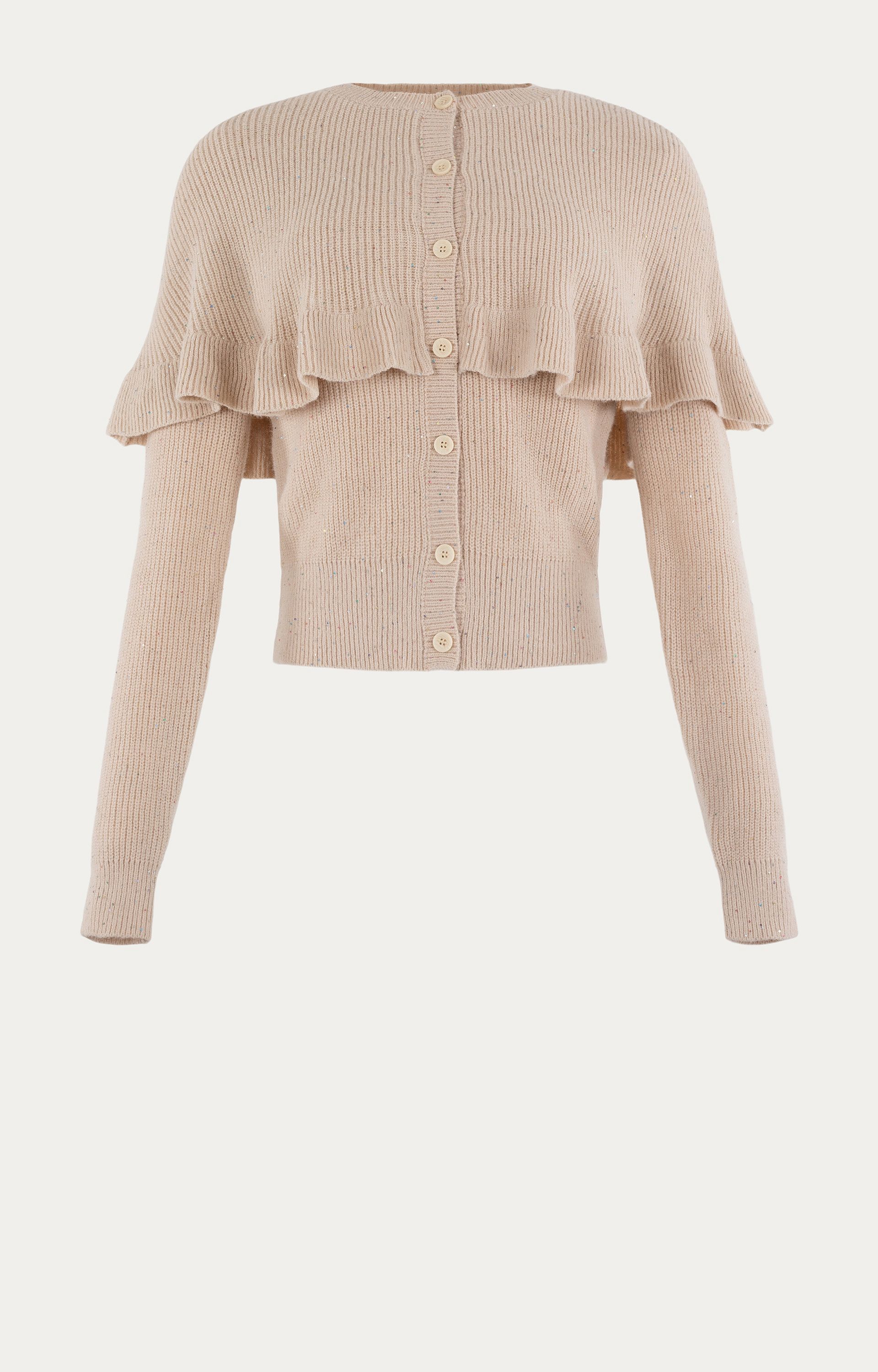 Vest met ruffle cape 