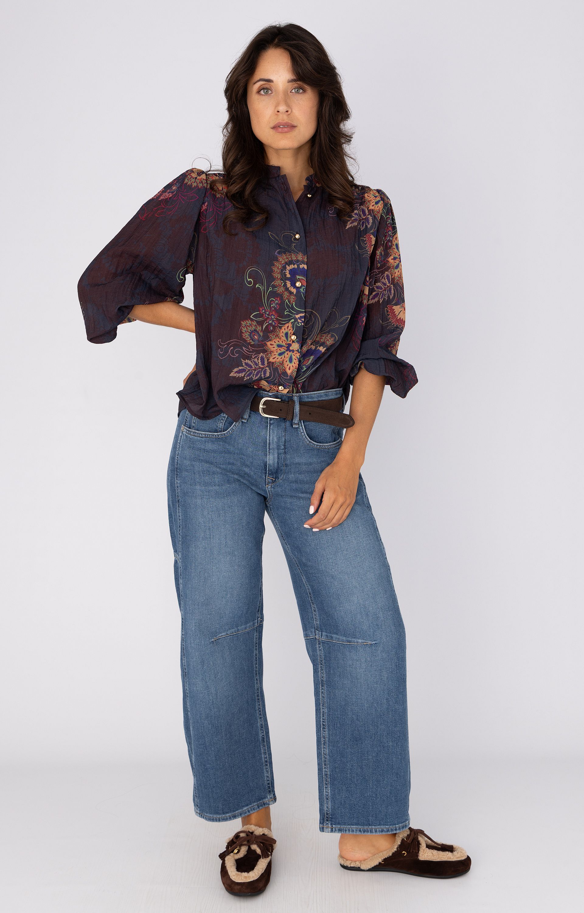 Blouse met bloemendessin 