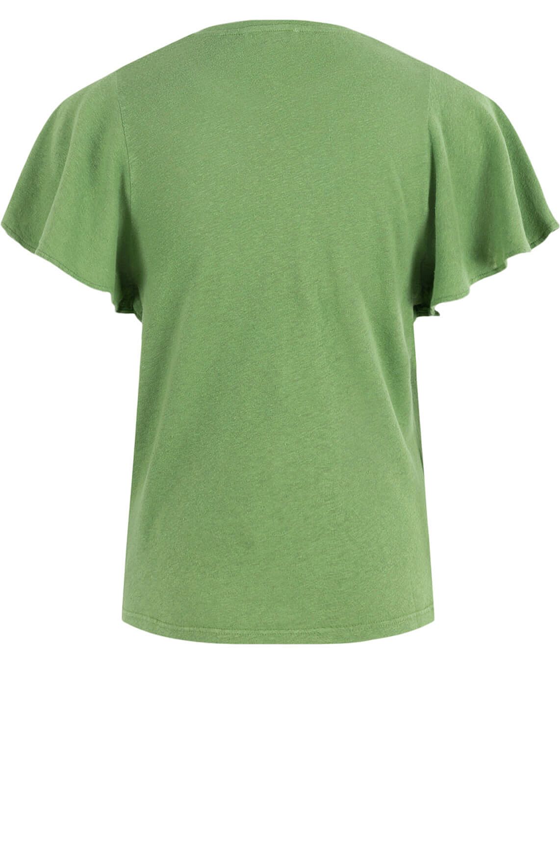 Shirt met volantmouwen