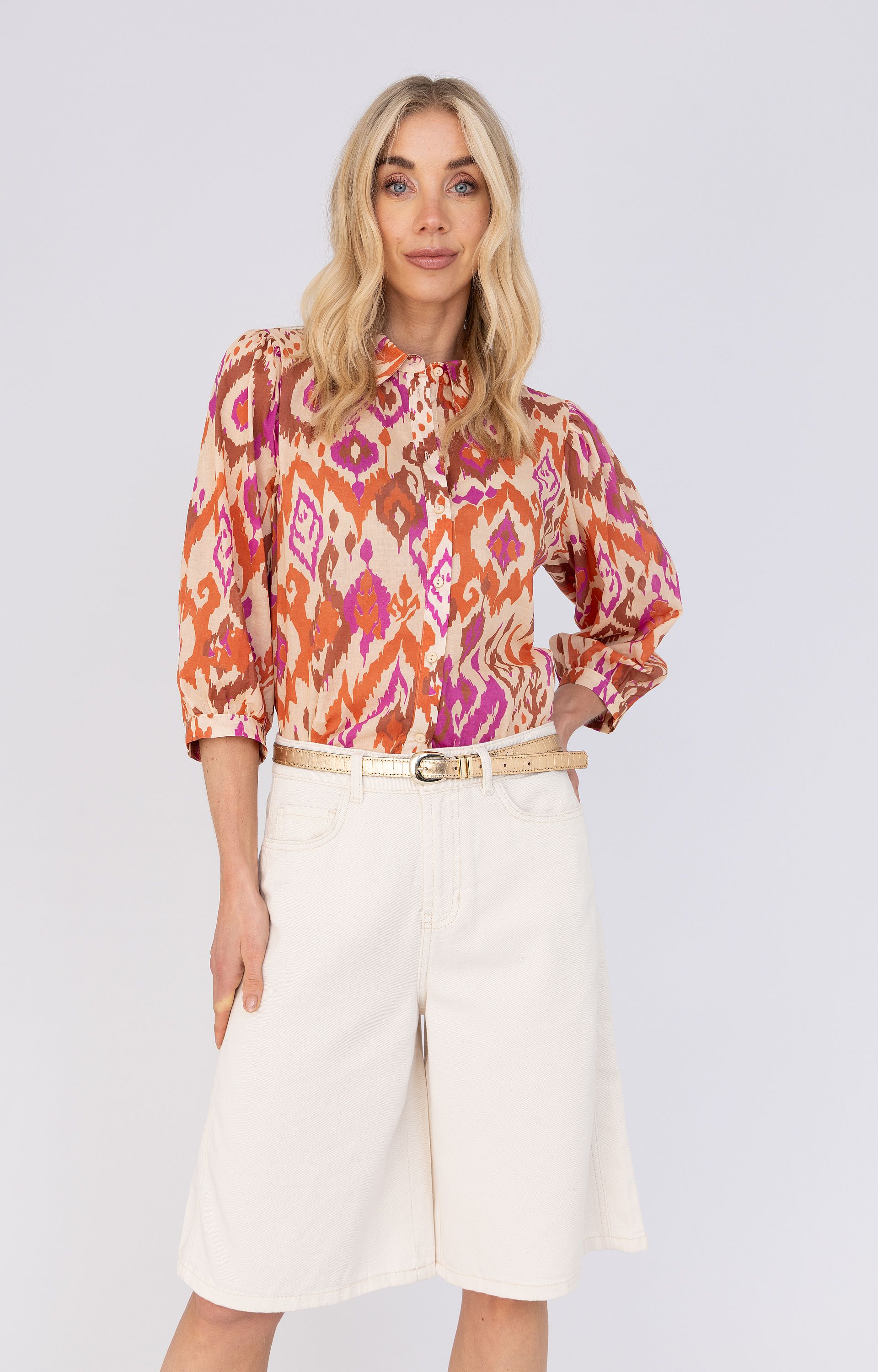 Blouse met dessin 