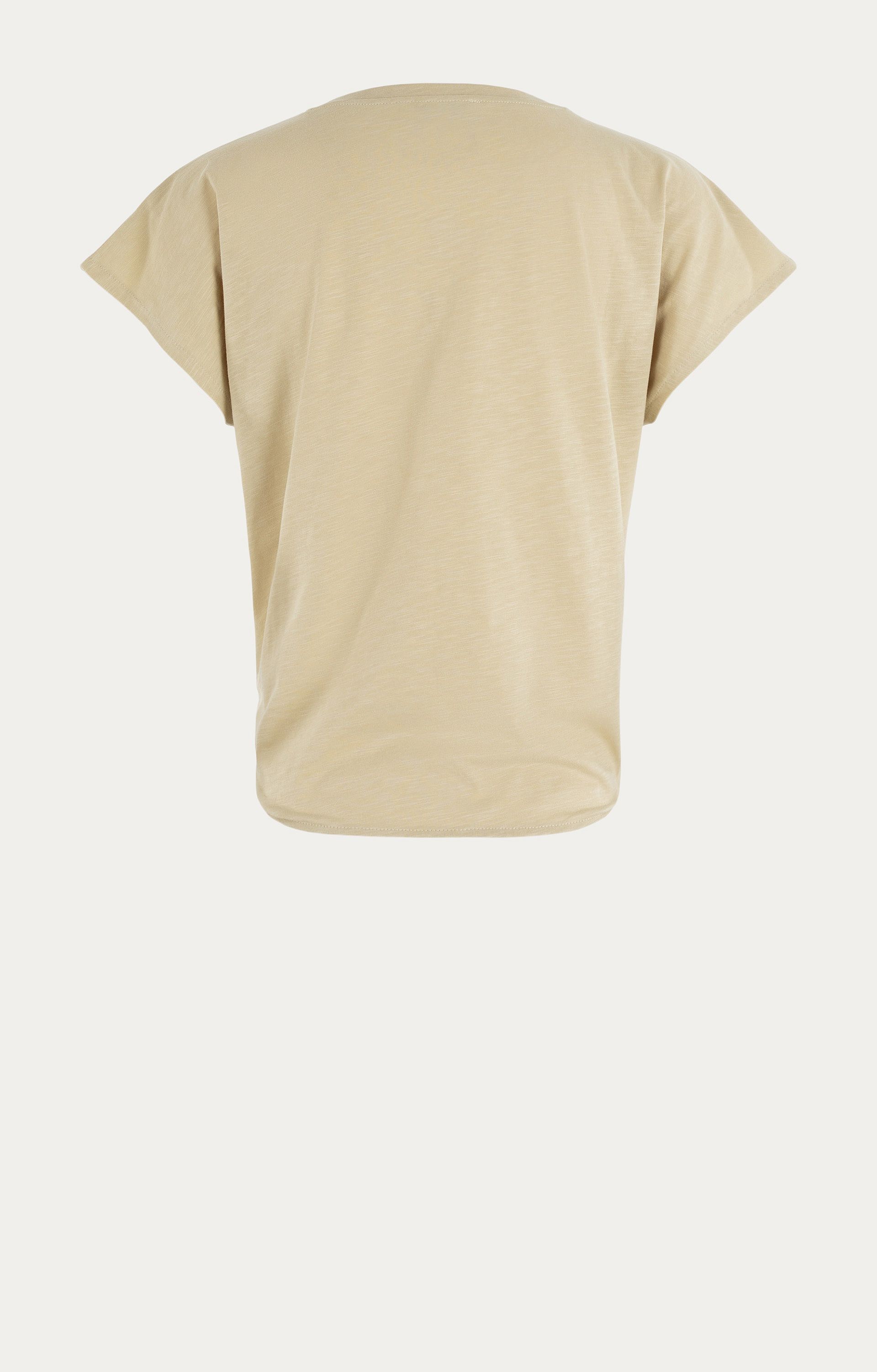 T-shirt met knoop