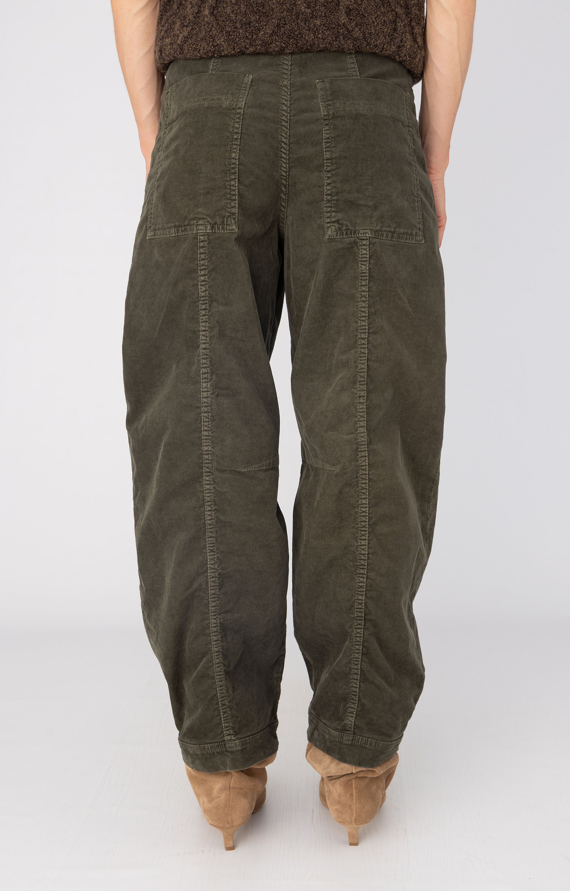 Broek met ribstructuur 